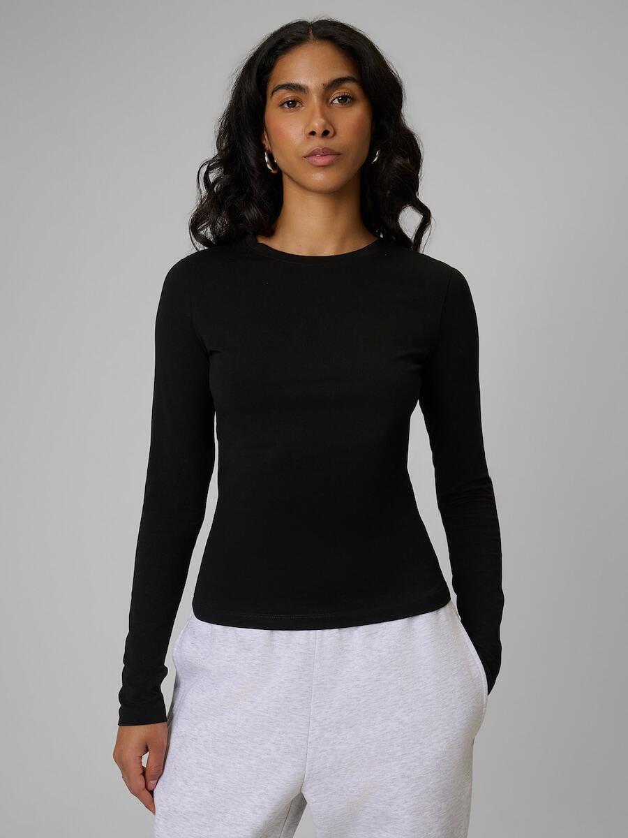 Longsleeve slim gładki damski 4F 4FRSS26TLONF658