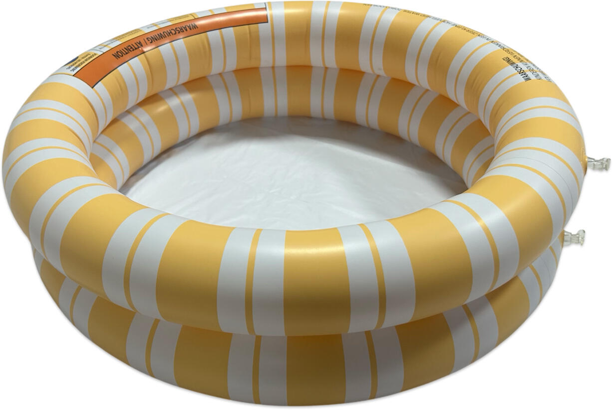 Basen dla niemowląt Swim Essentials - żółty/biały - Bliss w paski - Ø 60 cm