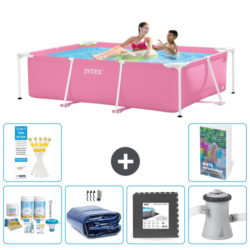 INTEX Basen ze stelażem Prostokątny - 220x150x60 cm - 7-częściowy S59