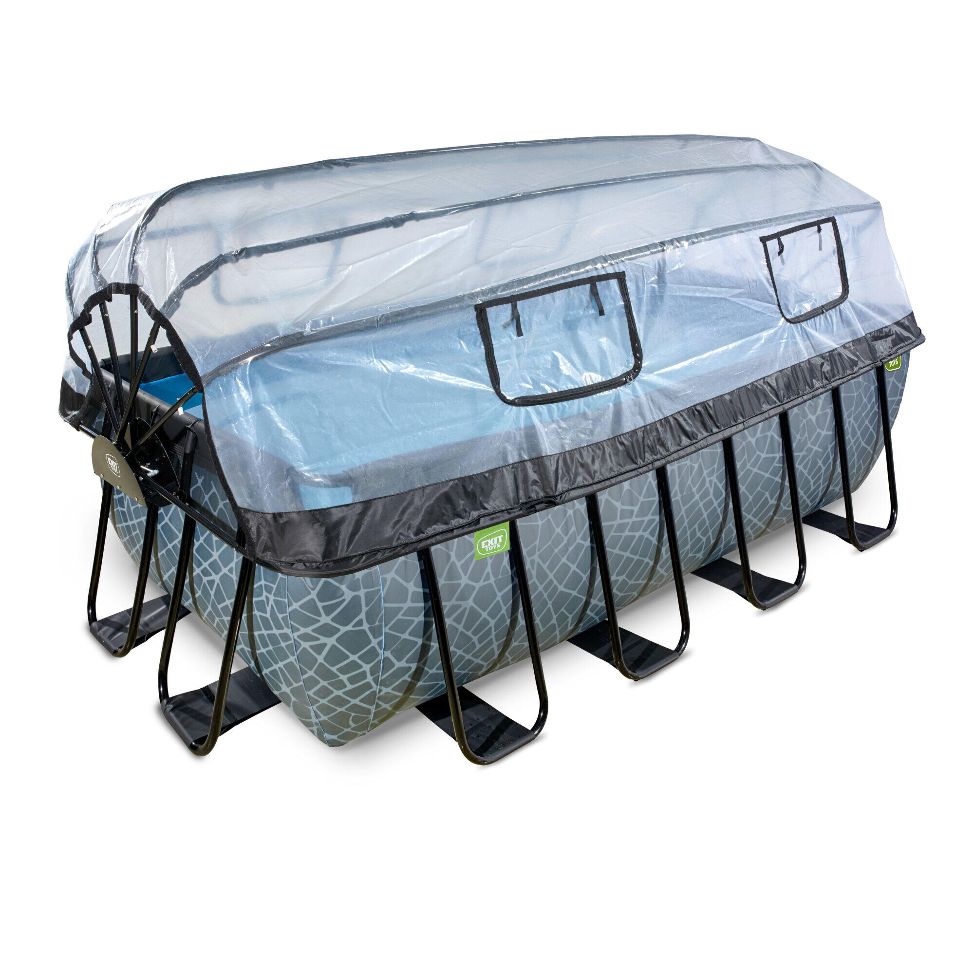 Basen 400x200x122cm z kopułą i pompą z filtrem piaskowym