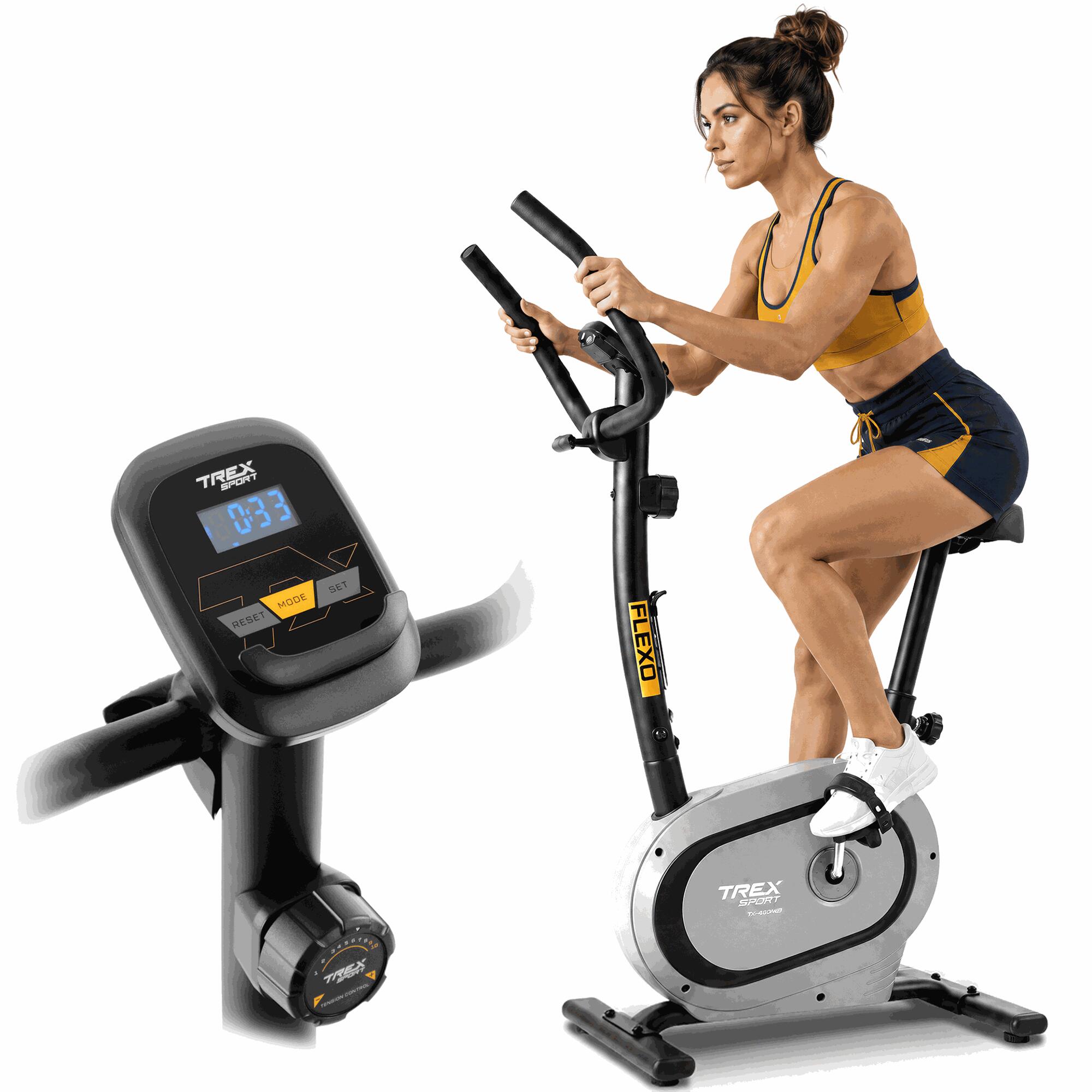 Rowerek stacjonarny indoor cycling Trex Sport FLEXO TX-450MB magnetyczny szary