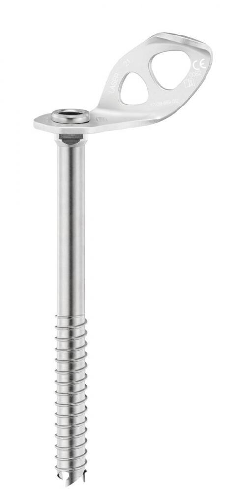 Śruba lodowa Petzl Laser 21 cm stal aluminium 153 g certyfikowana CE UIAA