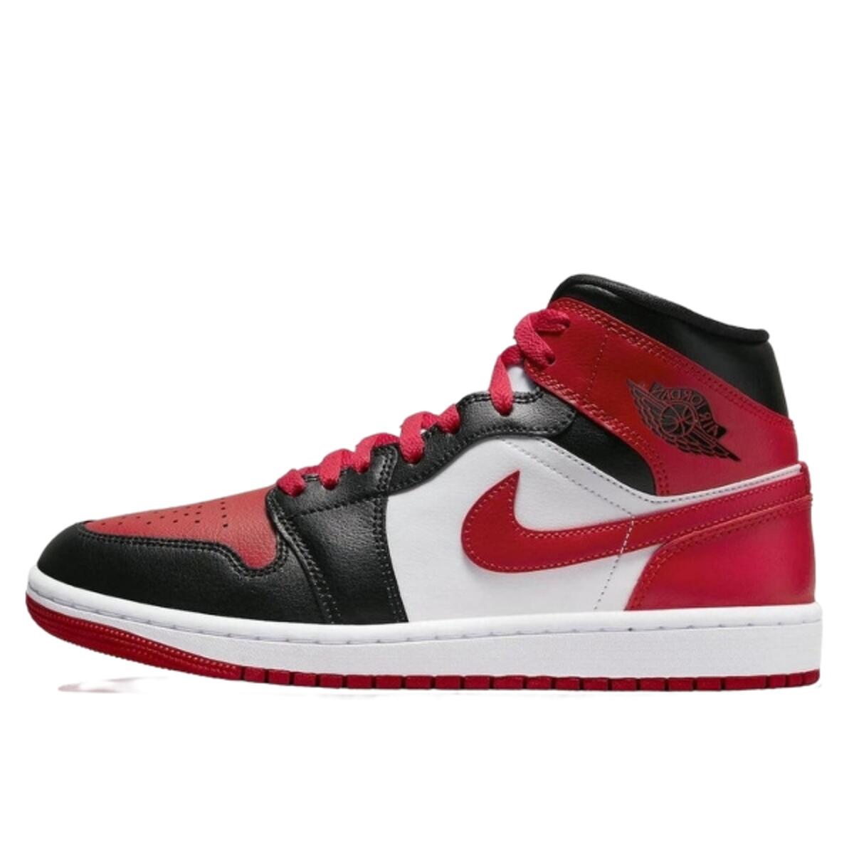 Air Jordan 1 Mid White Bred Toe