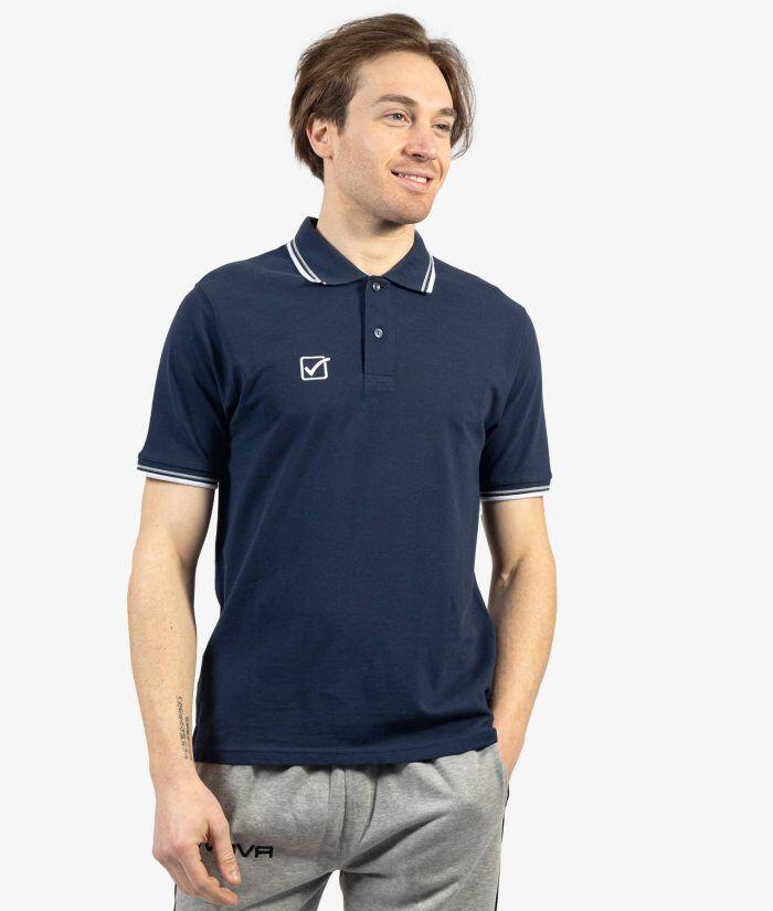 Polo Givova unisex Navy Blue-White XL