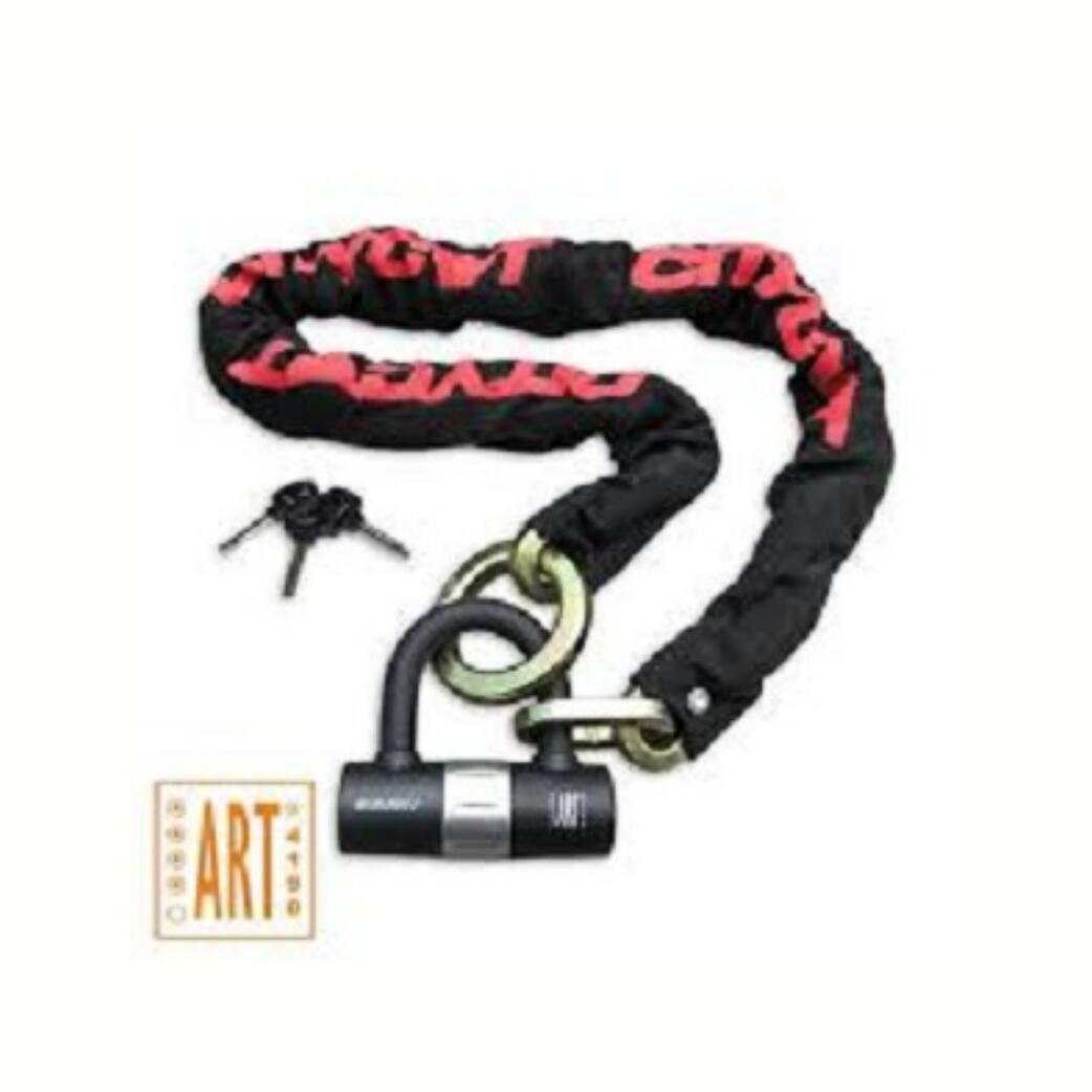 Zamek łańcuchowy Citycat U-Slot 120 cm ART-4 Lime/Czarny