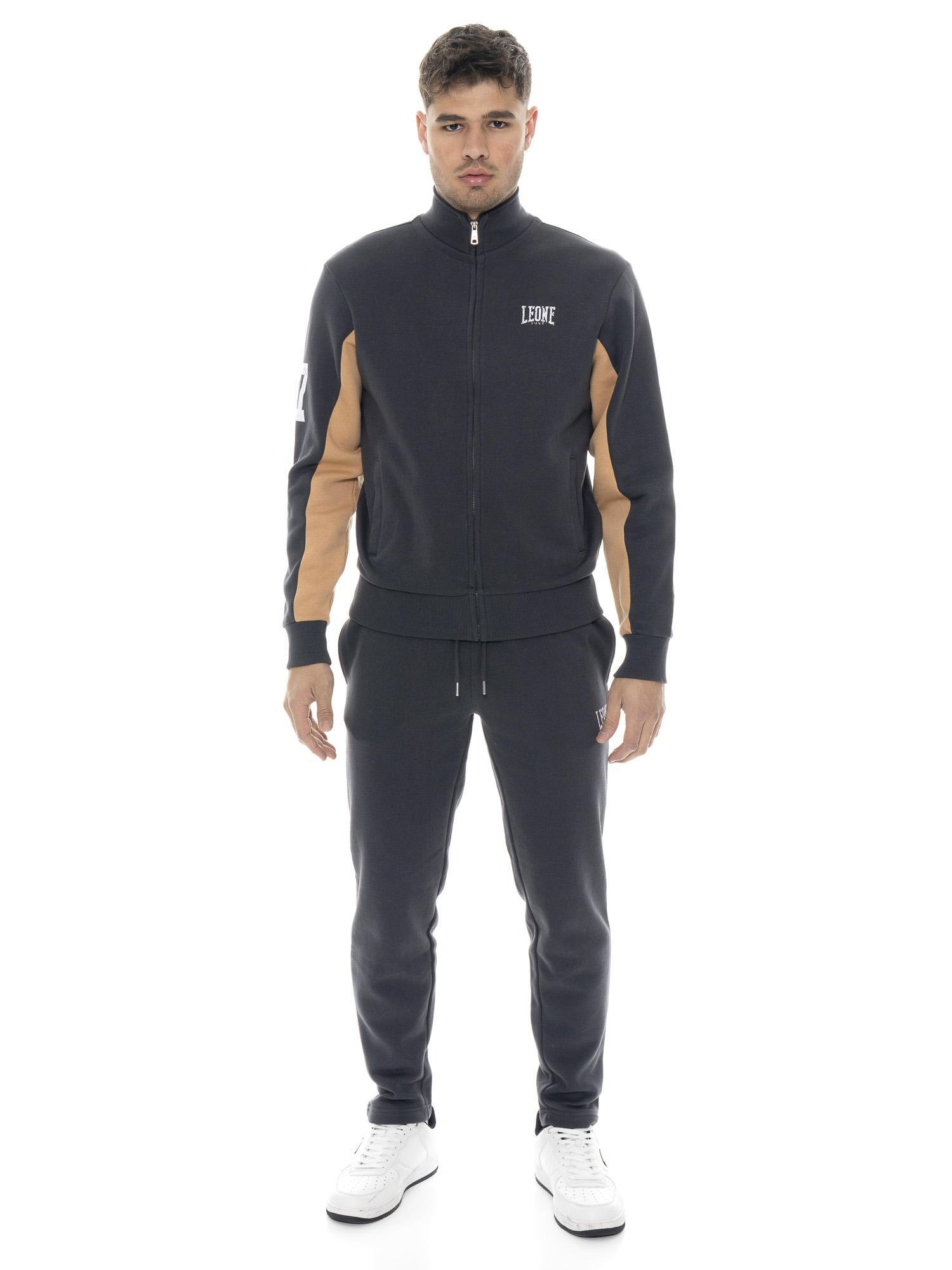 Leone 1947 Herren-Wintertrainingsanzug mit hohem Kragen und Bündchen.