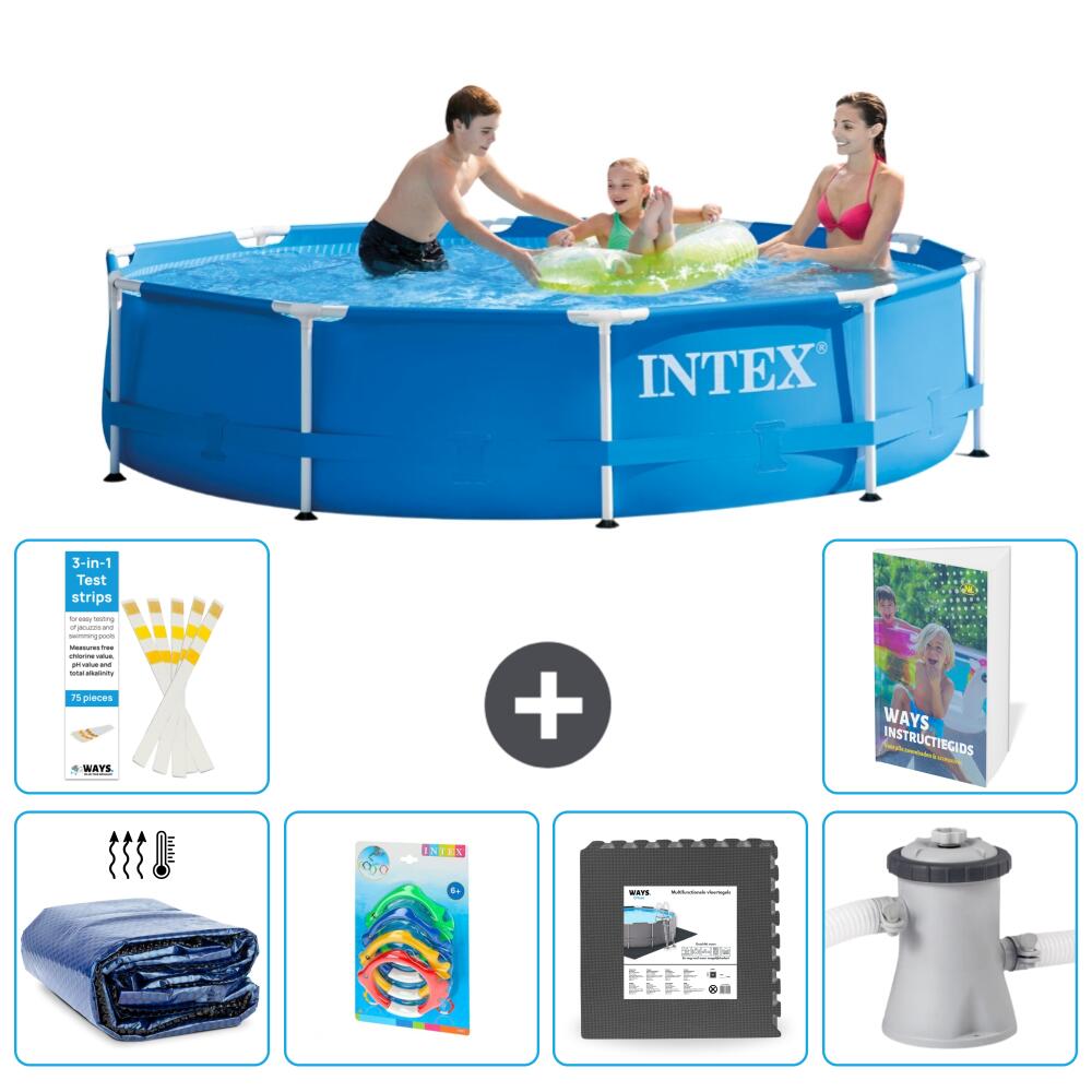 INTEX Basen ze stelażem Okrągły - 305x76 cm - 7-częściowy S3