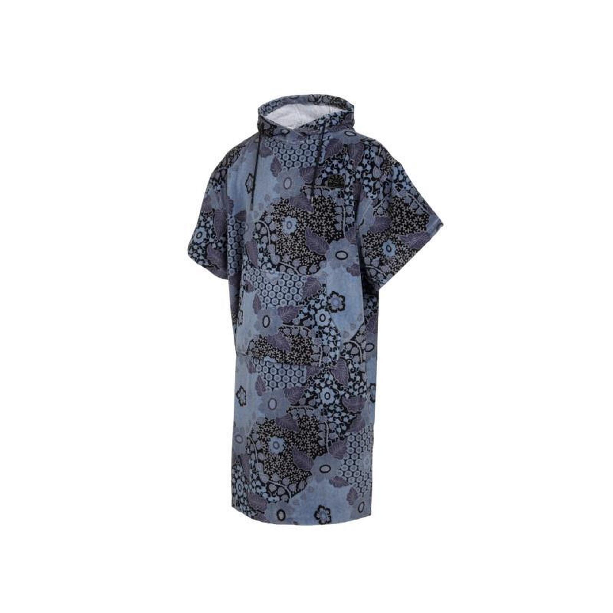 Poncho plażowe Mystic Velours AOP Blue/Black