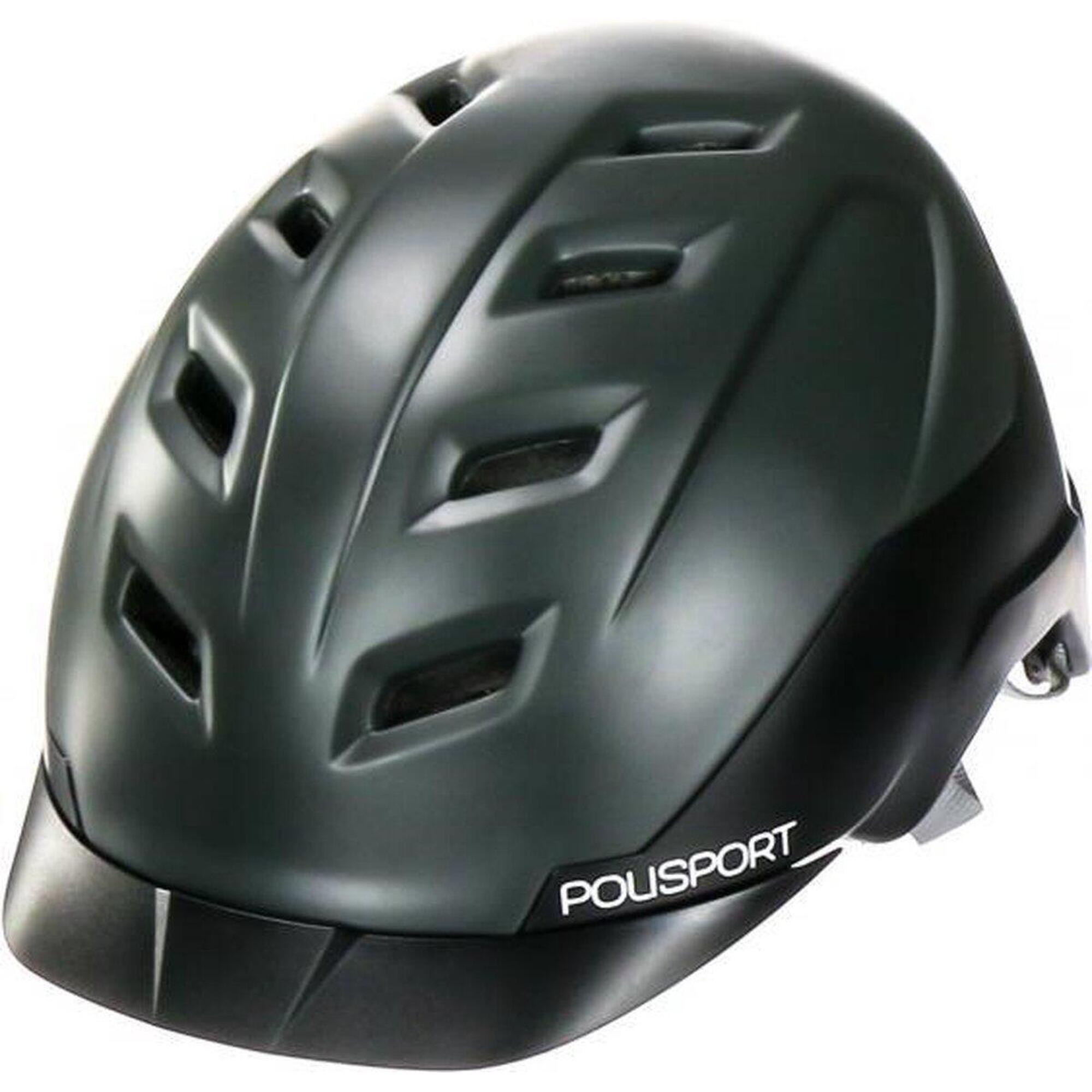 Kask Rowerowy E'City L (58-61Cm) - Czarny Matowy / Ciemnoszary Matowy