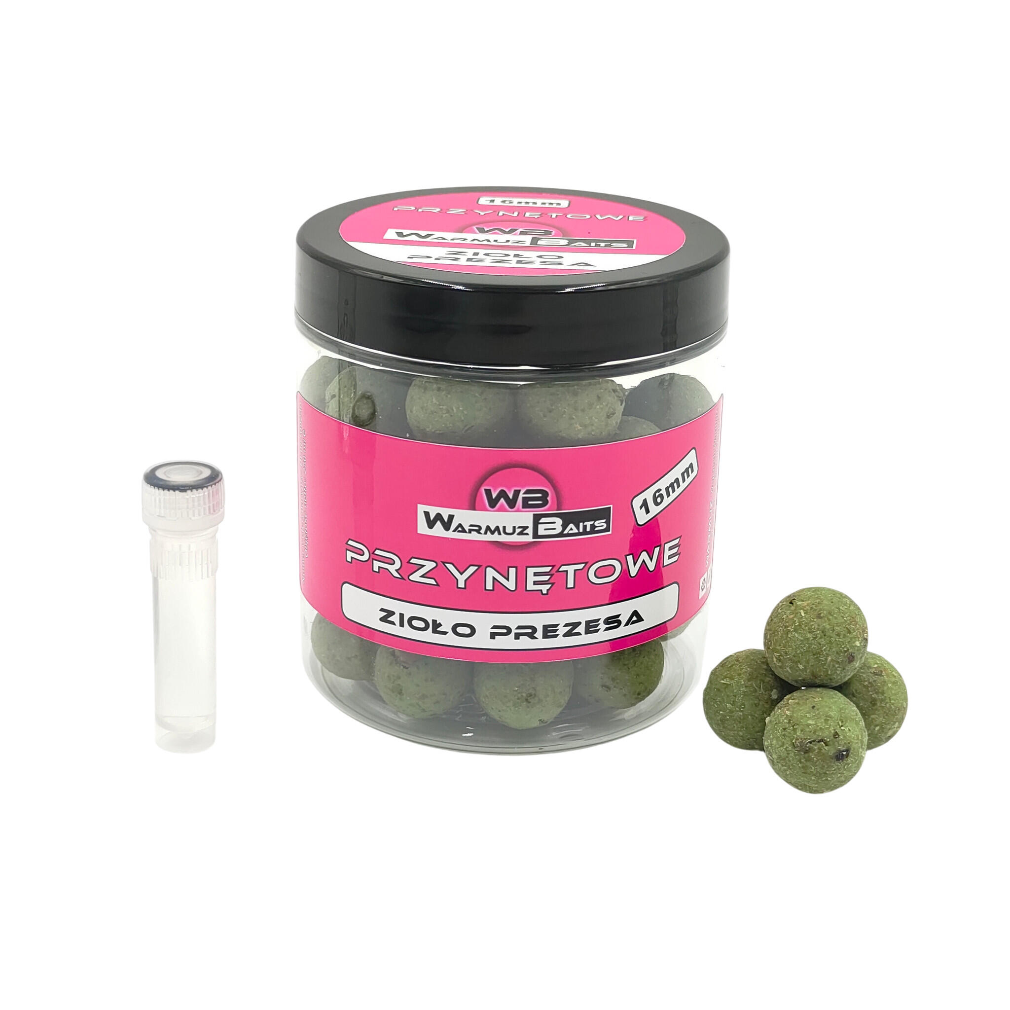 Kulki przynętowe 16mm + dopalacz Warmuz Baits 250ml ZIOŁO PREZESA