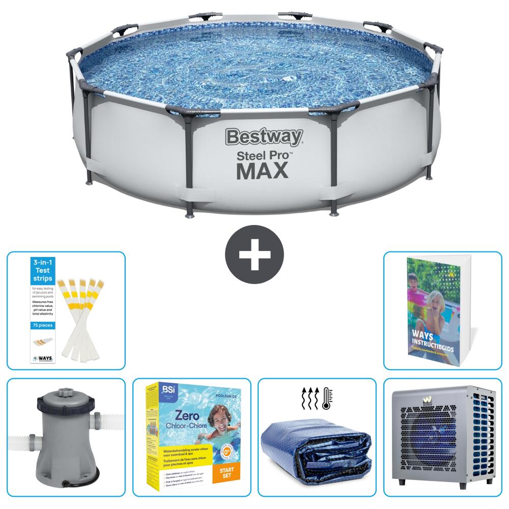 BESTWAY Basen Steel Pro MAX Okrągły - 305x76 cm - 7-częściowy S331