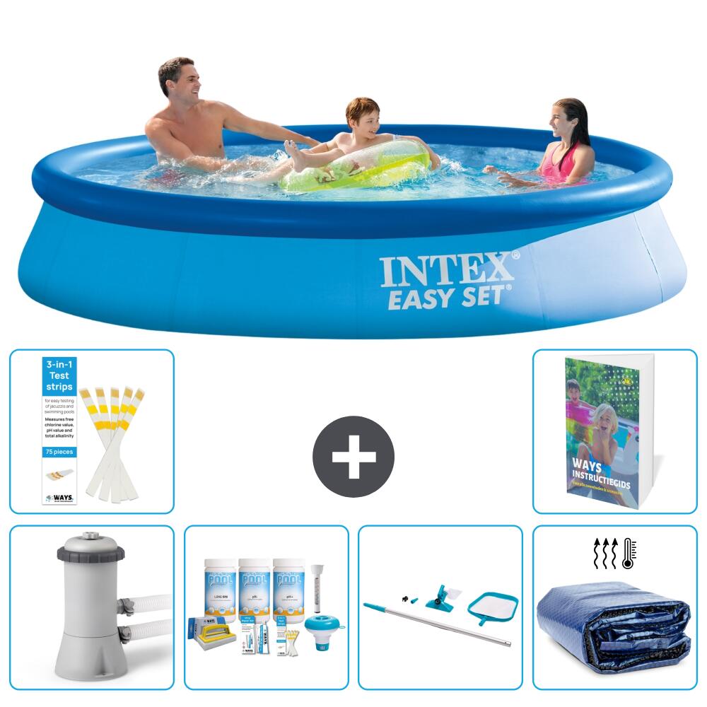 INTEX Basen Easy Set Okrągły - 366x76 cm - 7-częściowy S267