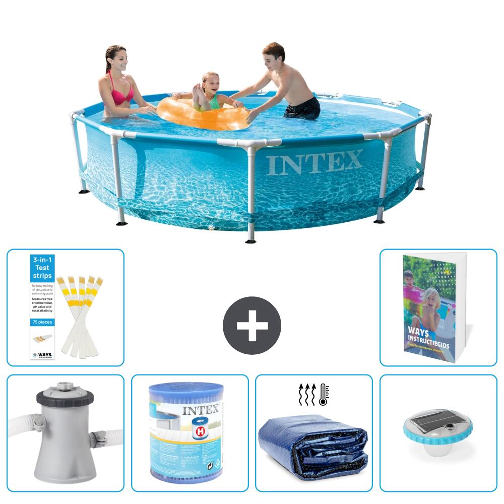 INTEX Basen ze stelażem Okrągły - 305x76 cm - 7-częściowy S275
