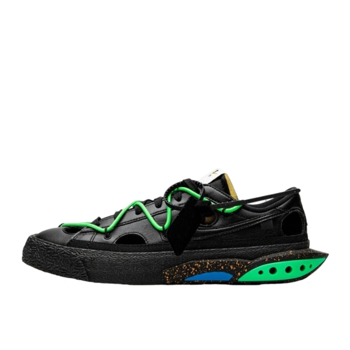 Buty do chodzenia dla dorosłych Nike Blazer Low Off-White Black Electro Green