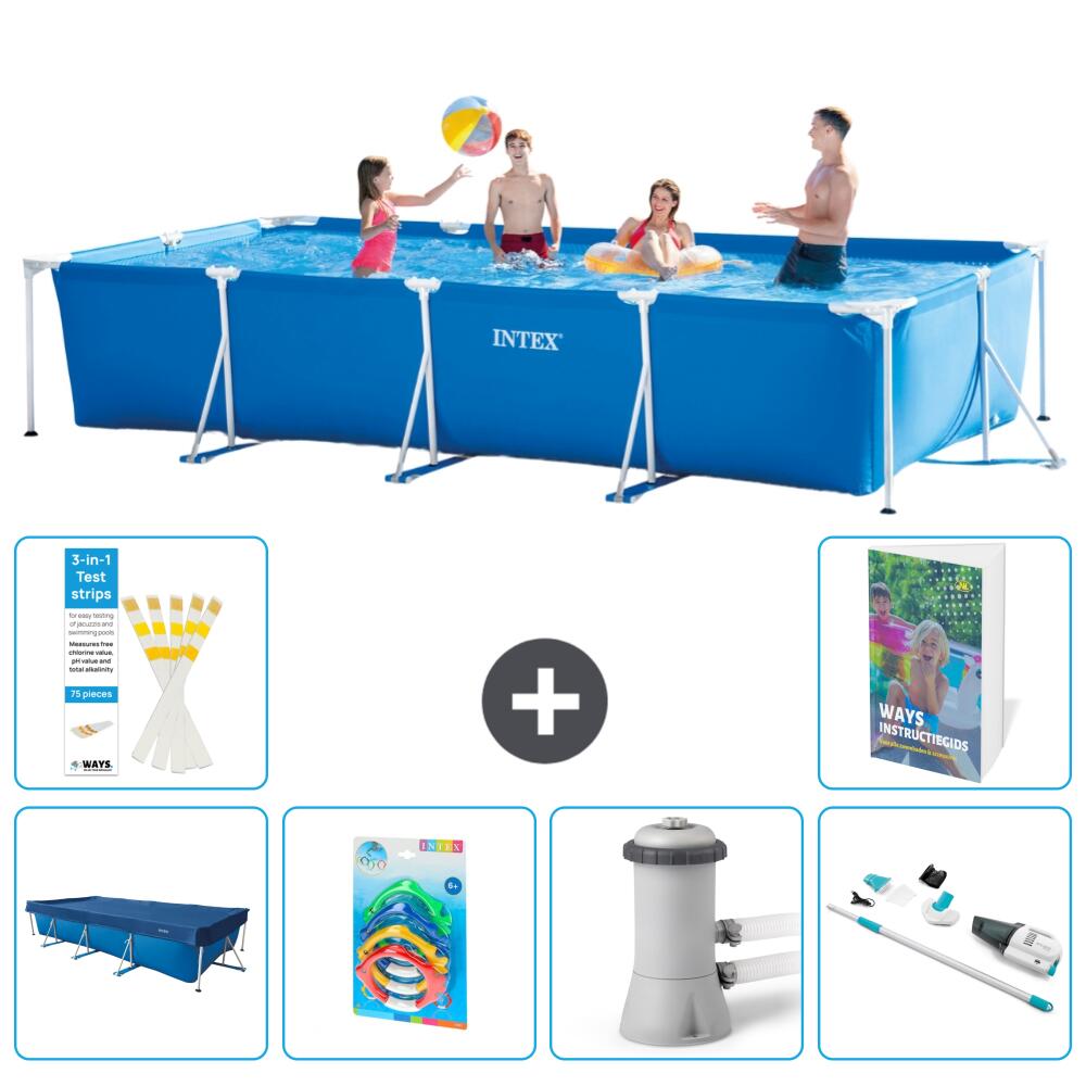 INTEX Basen ze stelażem Prostokątny - 450x220x84 cm - 7-częściowy S68