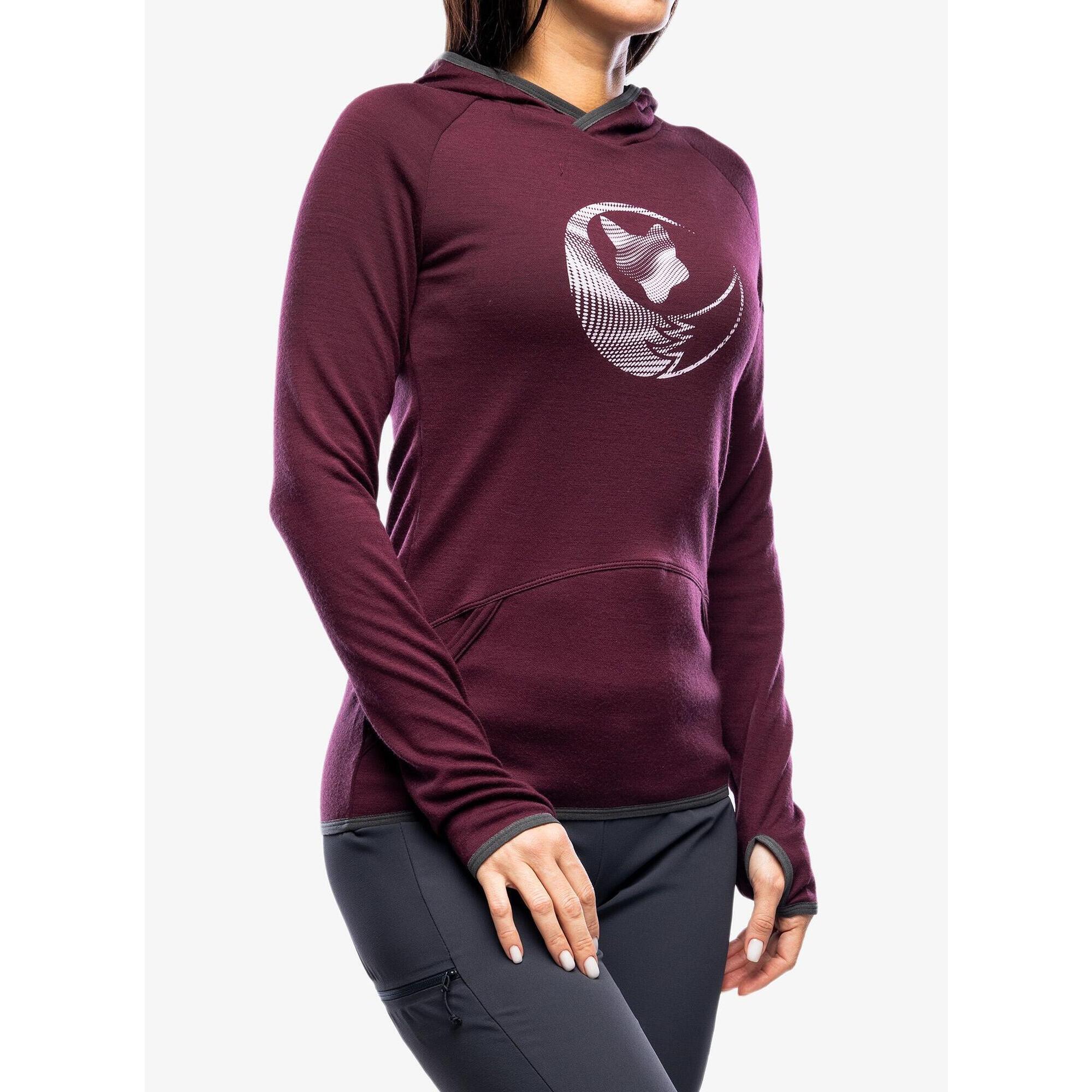 Bluza z kapturem damska Sensor Merino Up Fleece Hooded