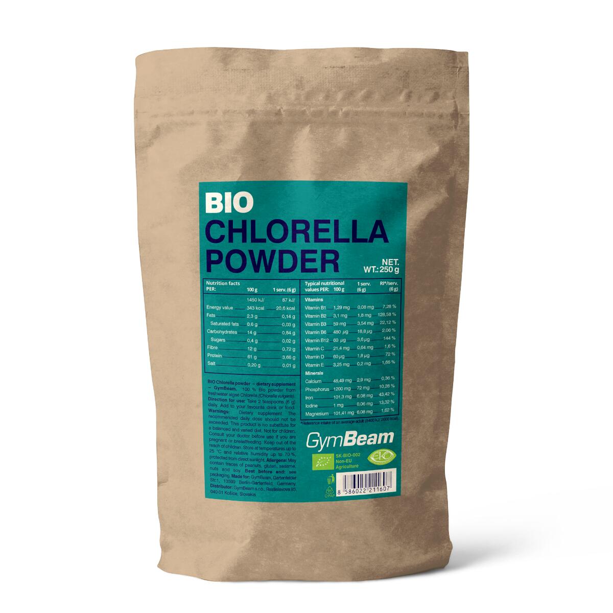 Chlorella BIO proszek bez cukru 250 g