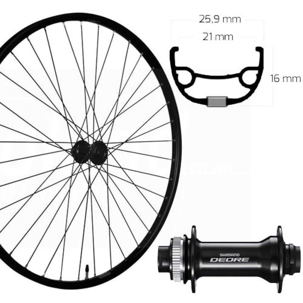 Koło przednie Roland 27,5 Ryde Rival21 Shimano M6010 czarne
