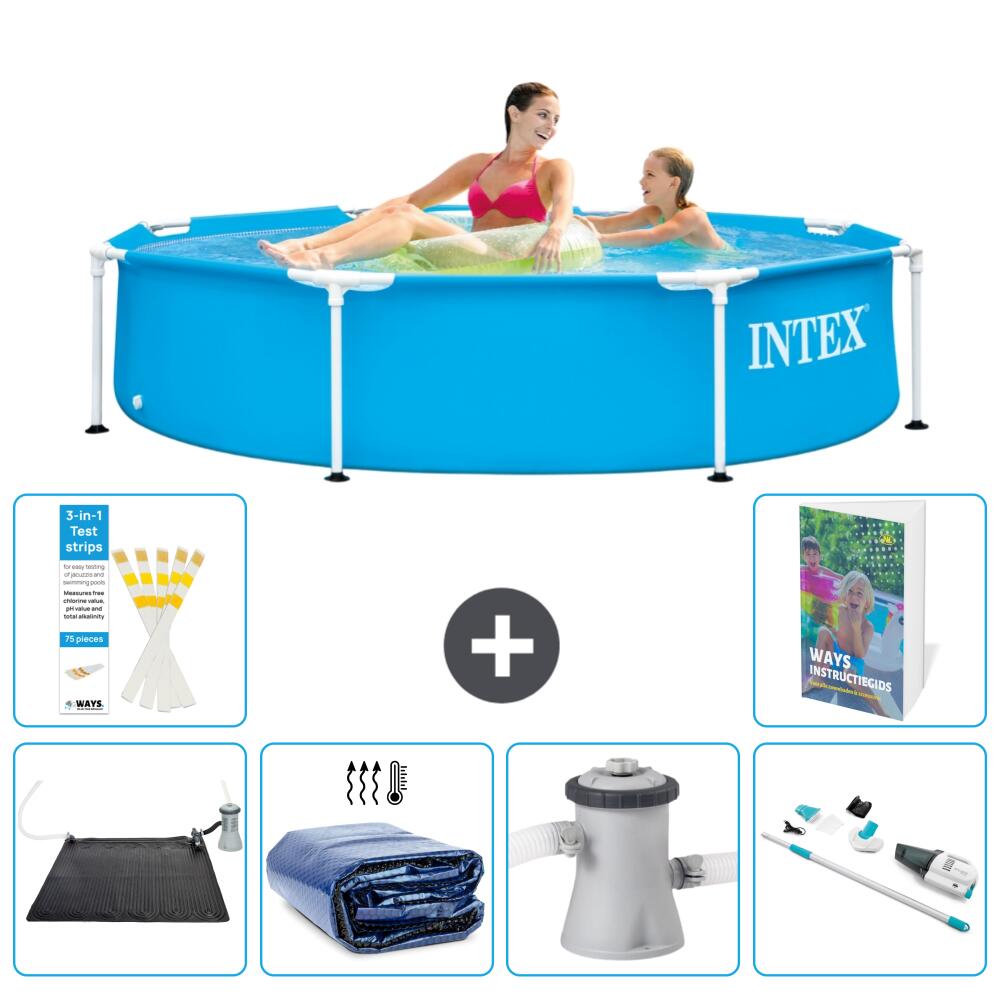 INTEX Basen ze stelażem Okrągły - 244x51 cm - 7-częściowy S82