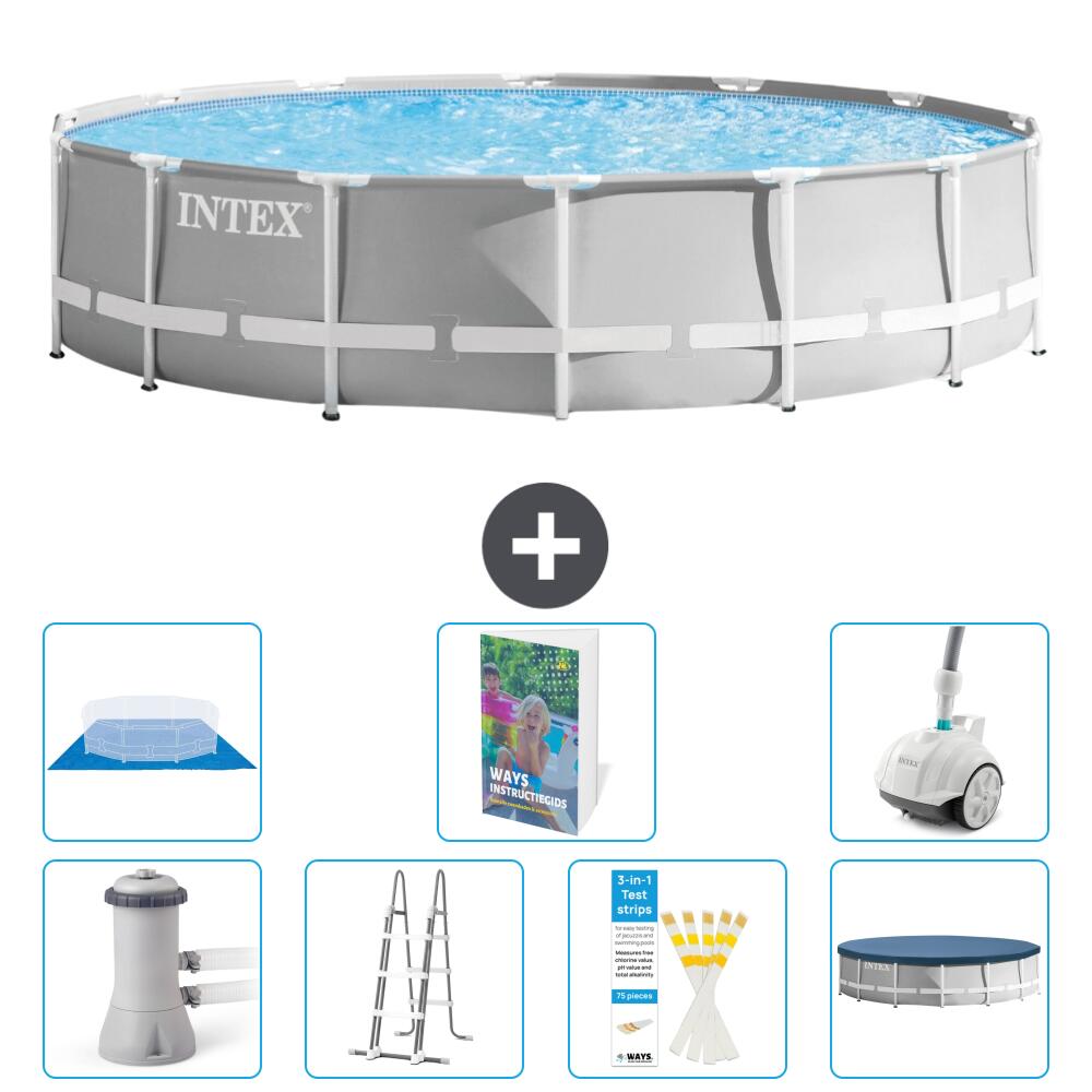 INTEX Basen Prism Frame Okrągły - 427x107 cm - 8-częściowy S616