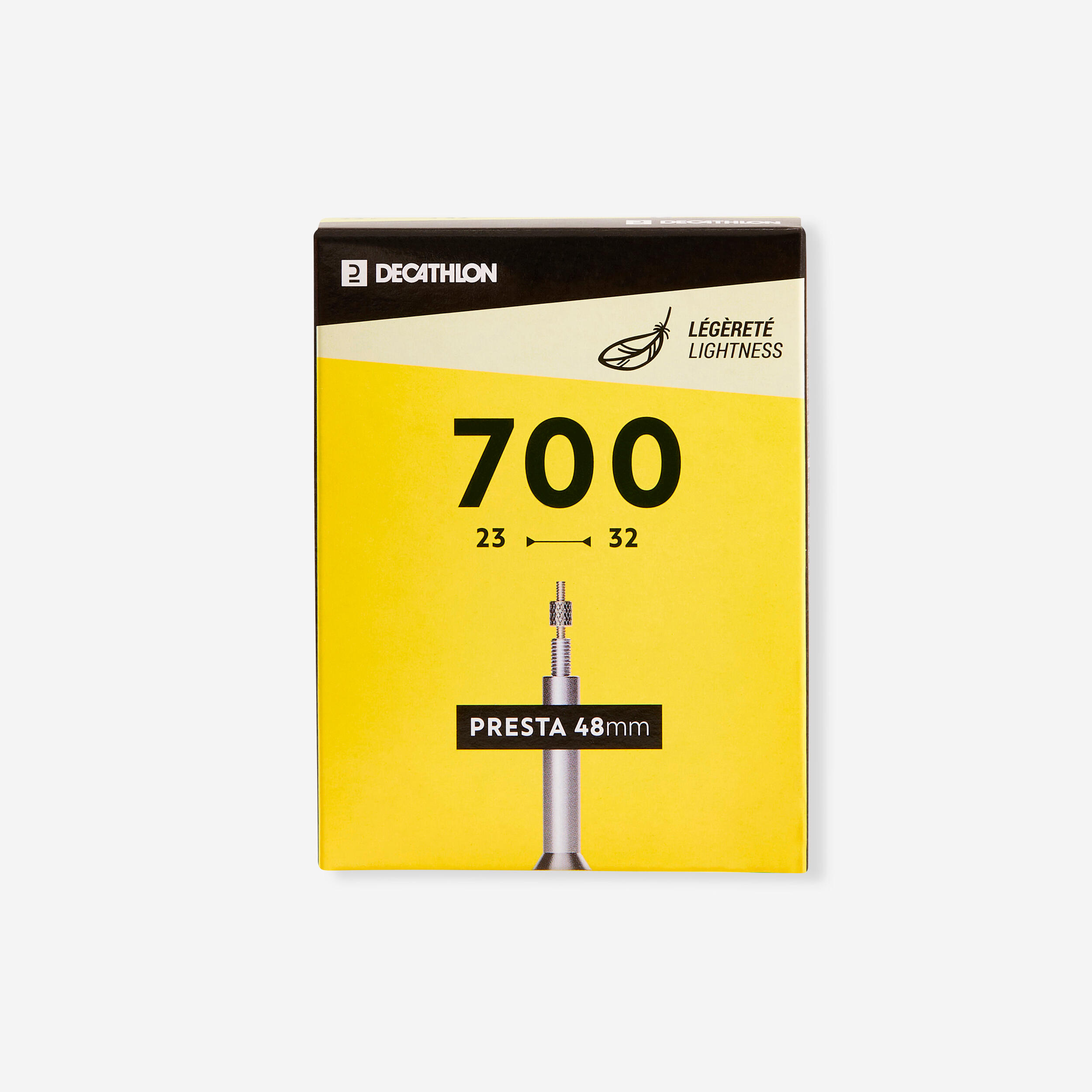 Dętka do roweru szosowego Decathlon 700x23-32 Light wentyl Presta 48 mm