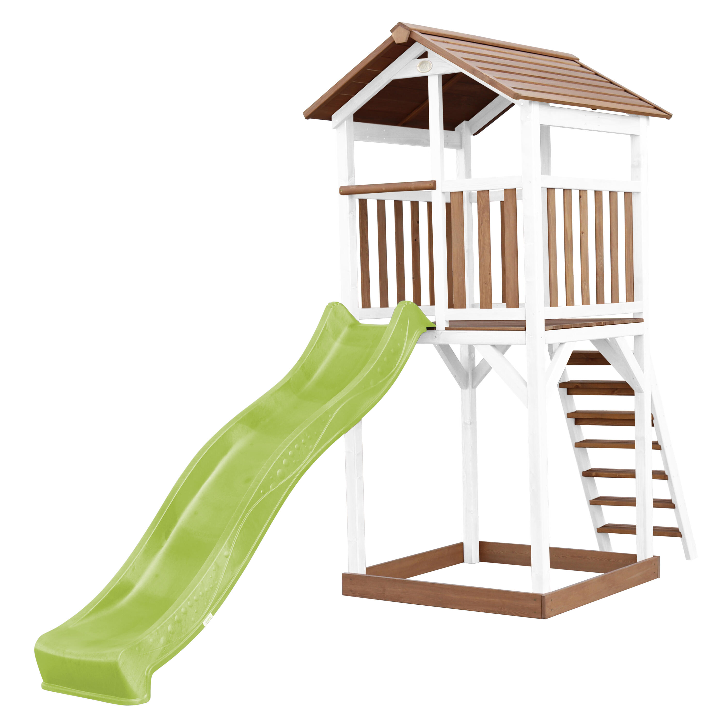 Plac zabaw AXI Beach Tower, zjeżdżalnia i piaskownica