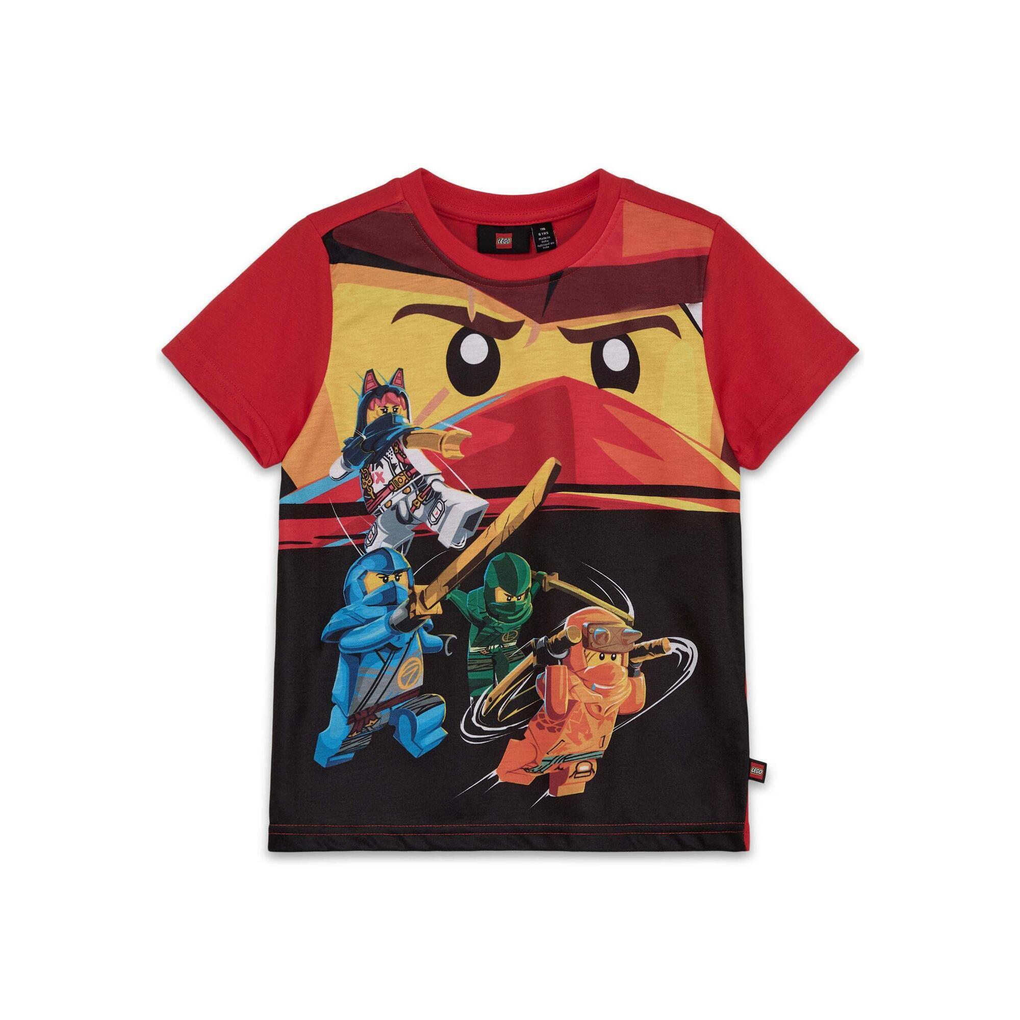 Koszulka Dziecięca Bio Bawełna LEGO Ninjago Tano 627 Czerwona