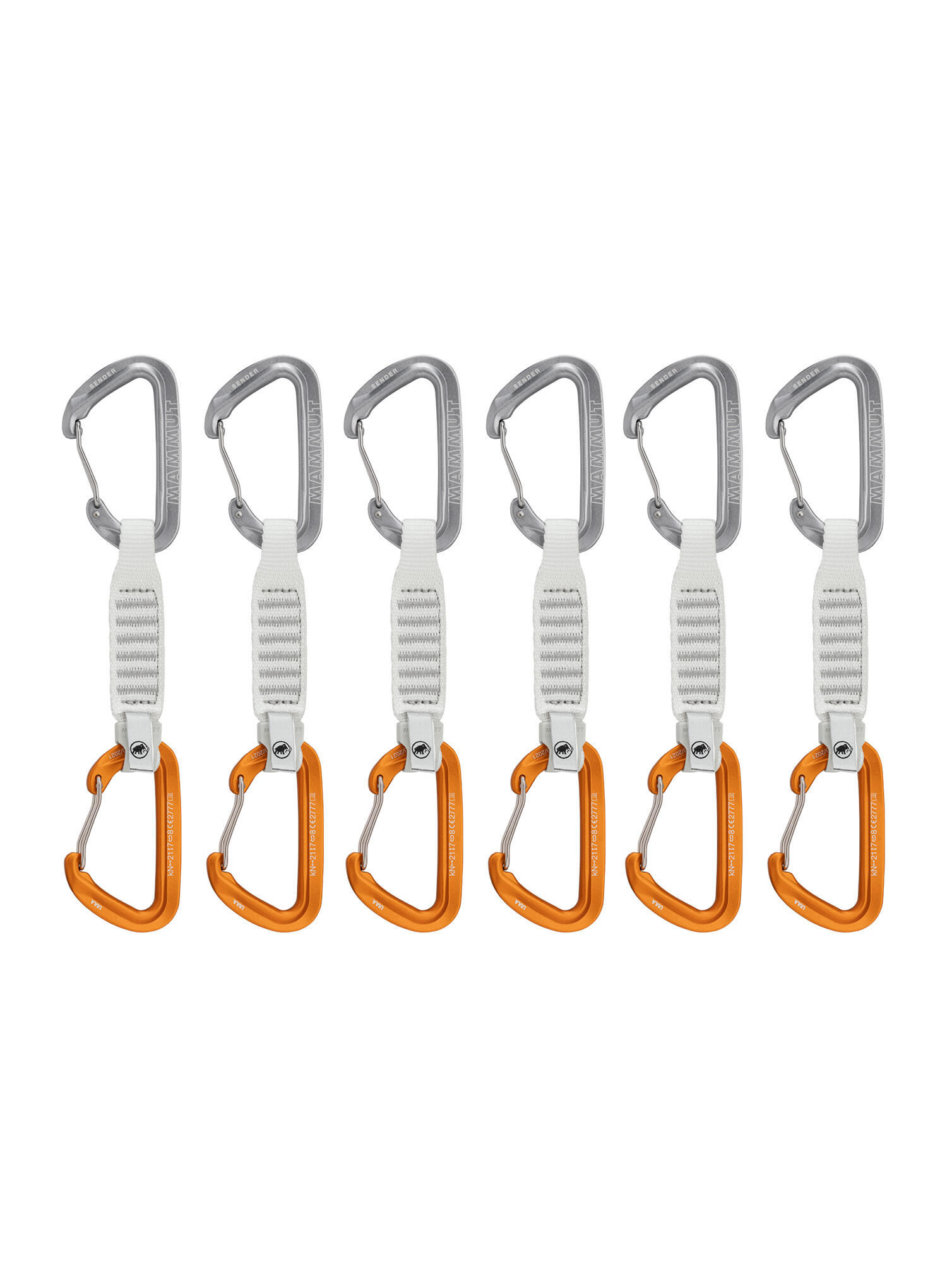 Ekspresy wspinaczkowe Mammut Sender Wire 12 cm 6-Pack Quickdraws