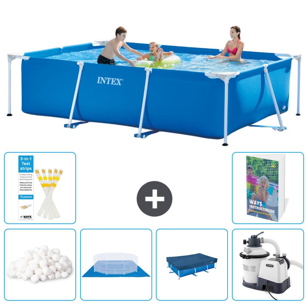 INTEX Basen ze stelażem Prostokątny - 300x200x75 cm - 7-częściowy S107
