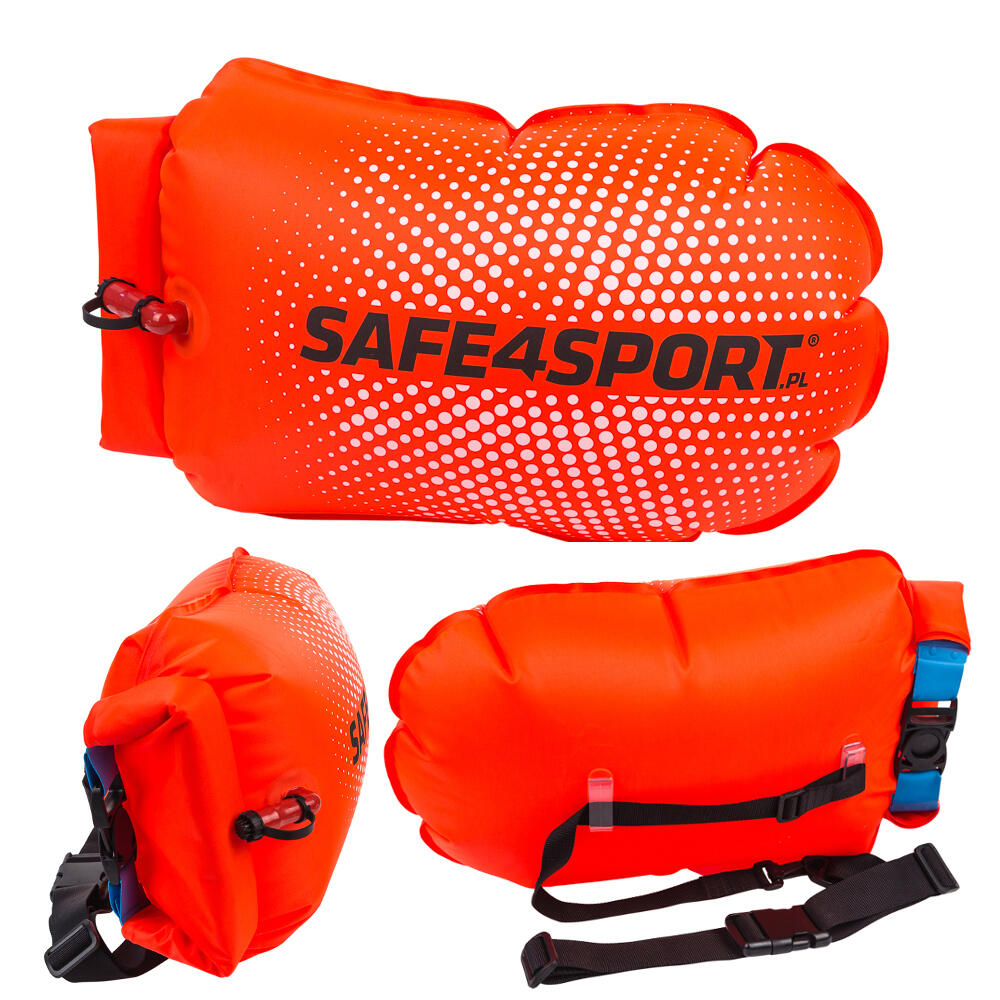 Dmuchana boja pływacka Safe4sport PerfectSwimmer+ L z kieszenią na rzeczy mocna