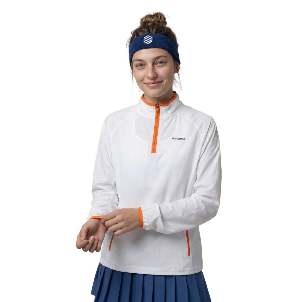 Damska lekka kurtka tenisowa Siroko Dink-W White