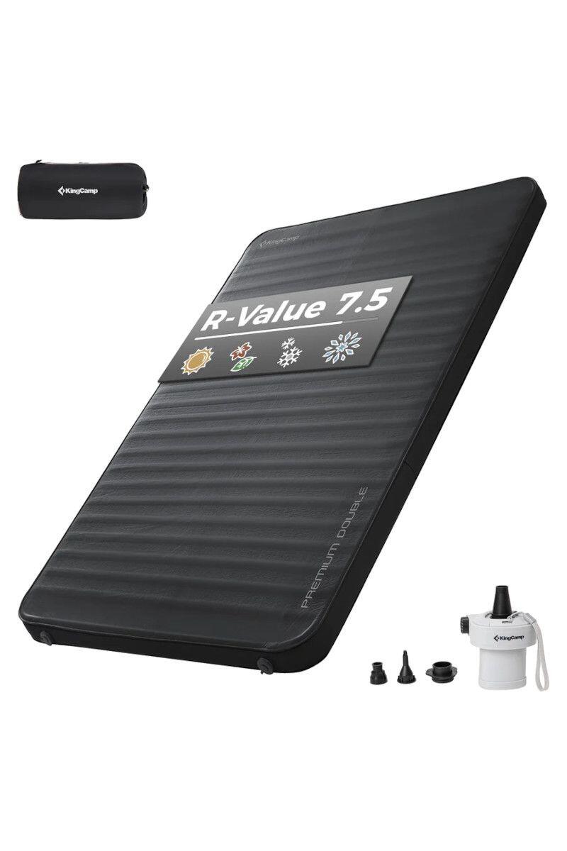 Materac samopompujący Premium Double KM1901 czarny