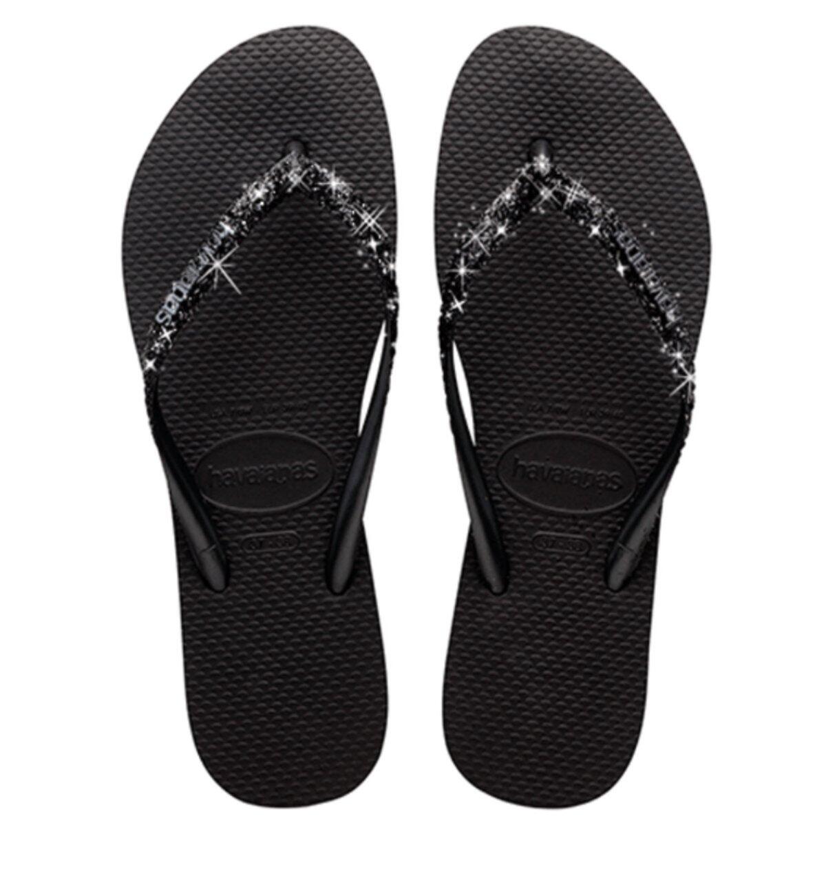 Havaianas Slim Glitter II - Black/Black