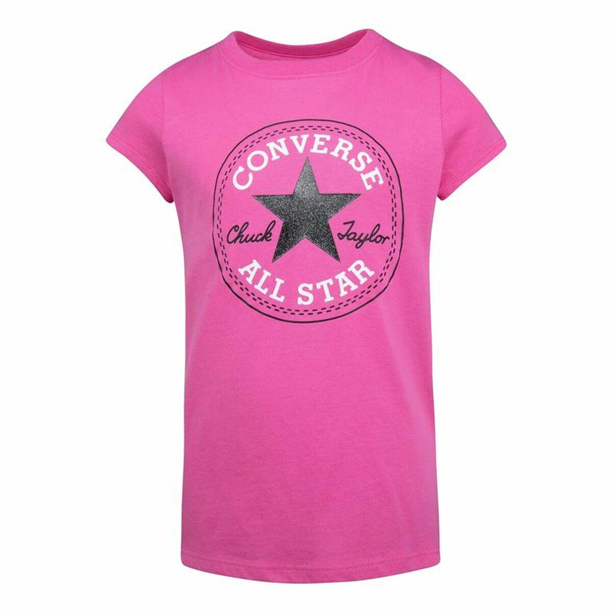 Koszulka z krótkim rękawem dla dzieci Converse Timeless Chuck Patch Różowy