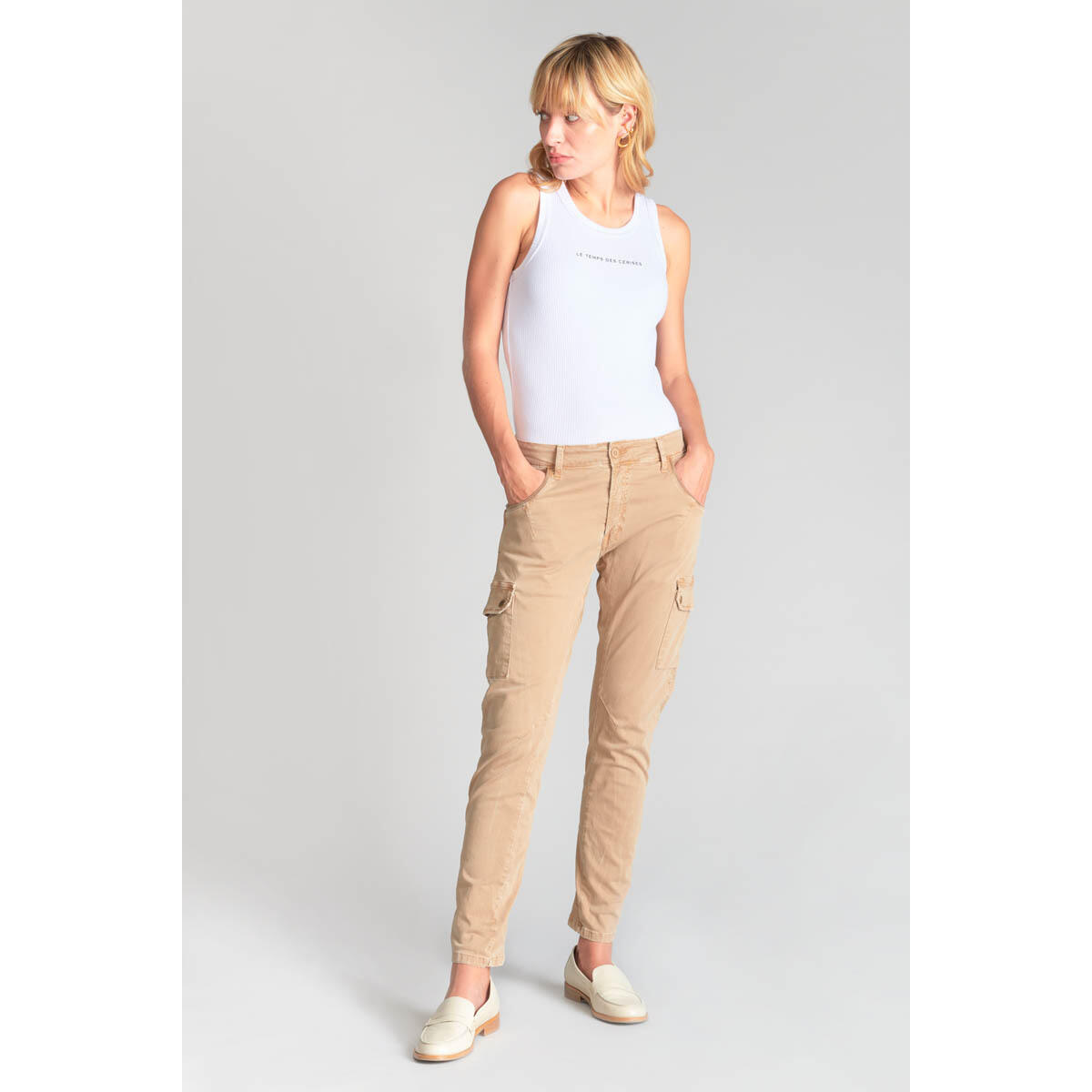 Damskie spodnie cargo Le Temps des cerises Rivera 7/8