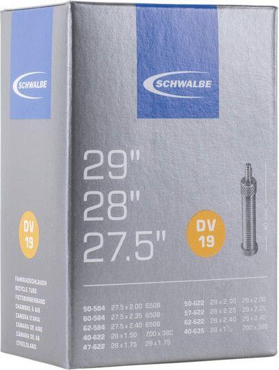 SCHWALBE dętka nr 19 27,5/28/29 DV 40 mm Butyl