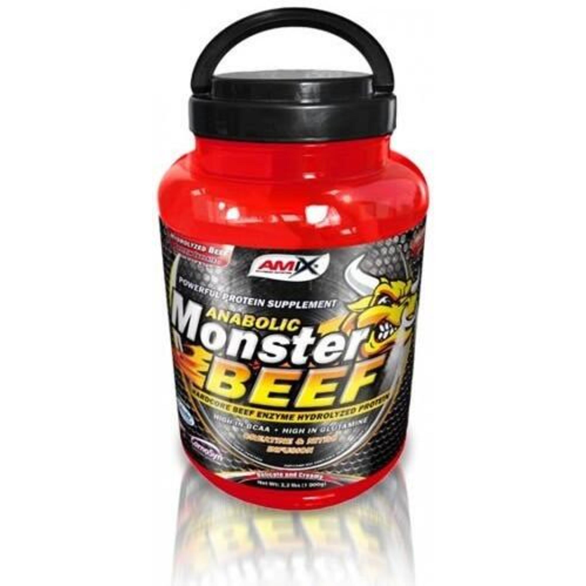 Anabolic Monster BEEF 90% AMIX 1000 g Truskawka - Banan