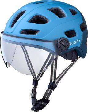 Kask Cairn Quartz Visor Transparent LED USB Niebieski