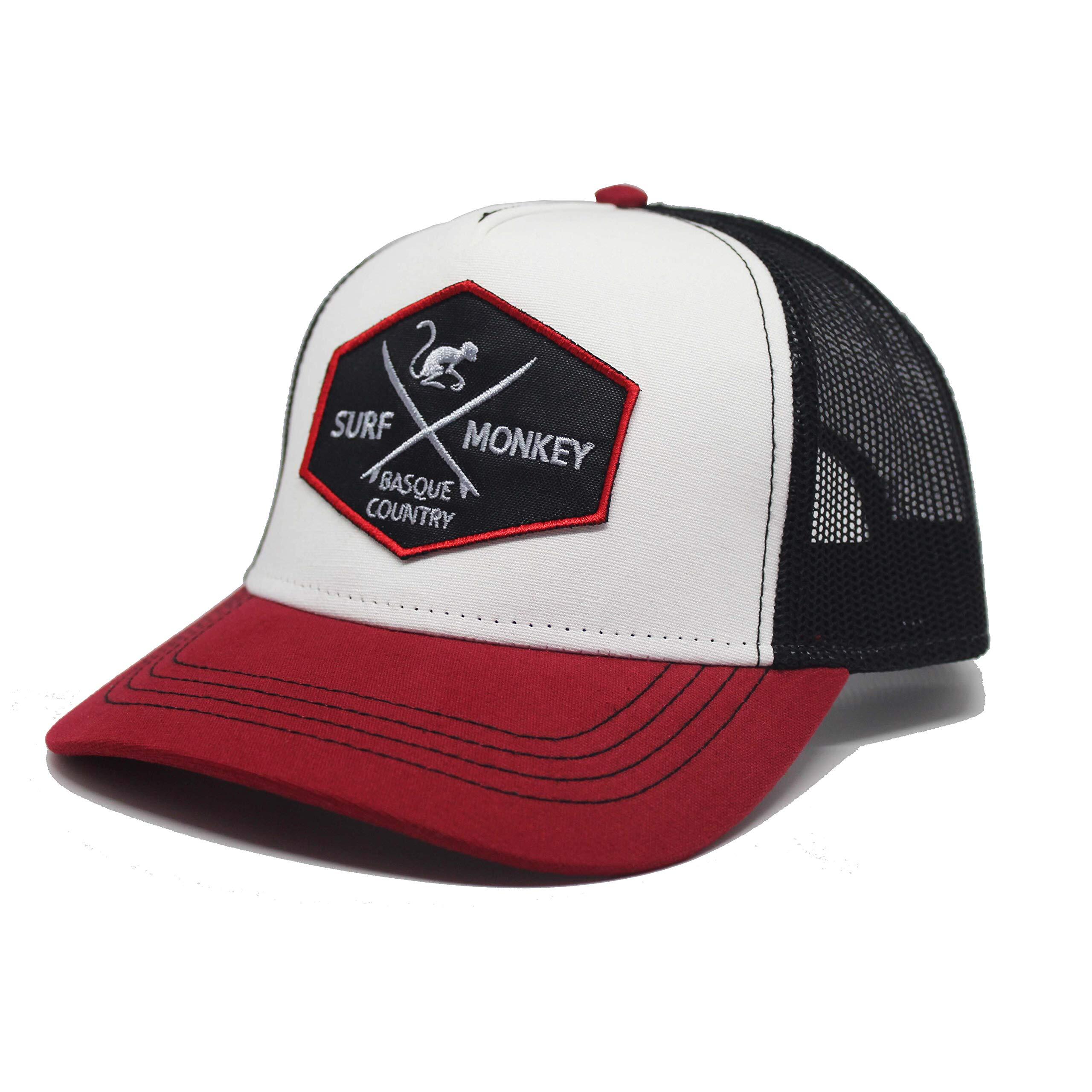 Czapka Trucker z 5 panelami / Rozmiar uniwersalny (Czerwony/Biały)