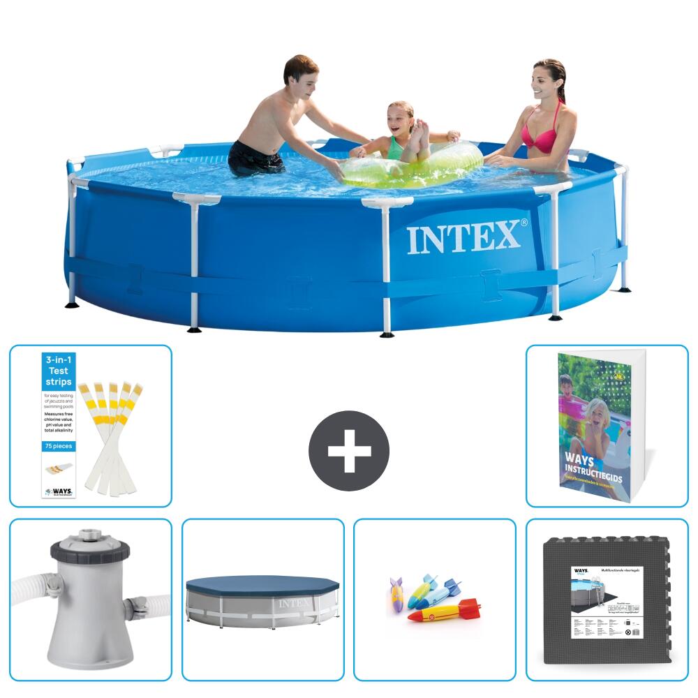 INTEX Basen ze stelażem Okrągły - 305x76 cm - 7-częściowy S317