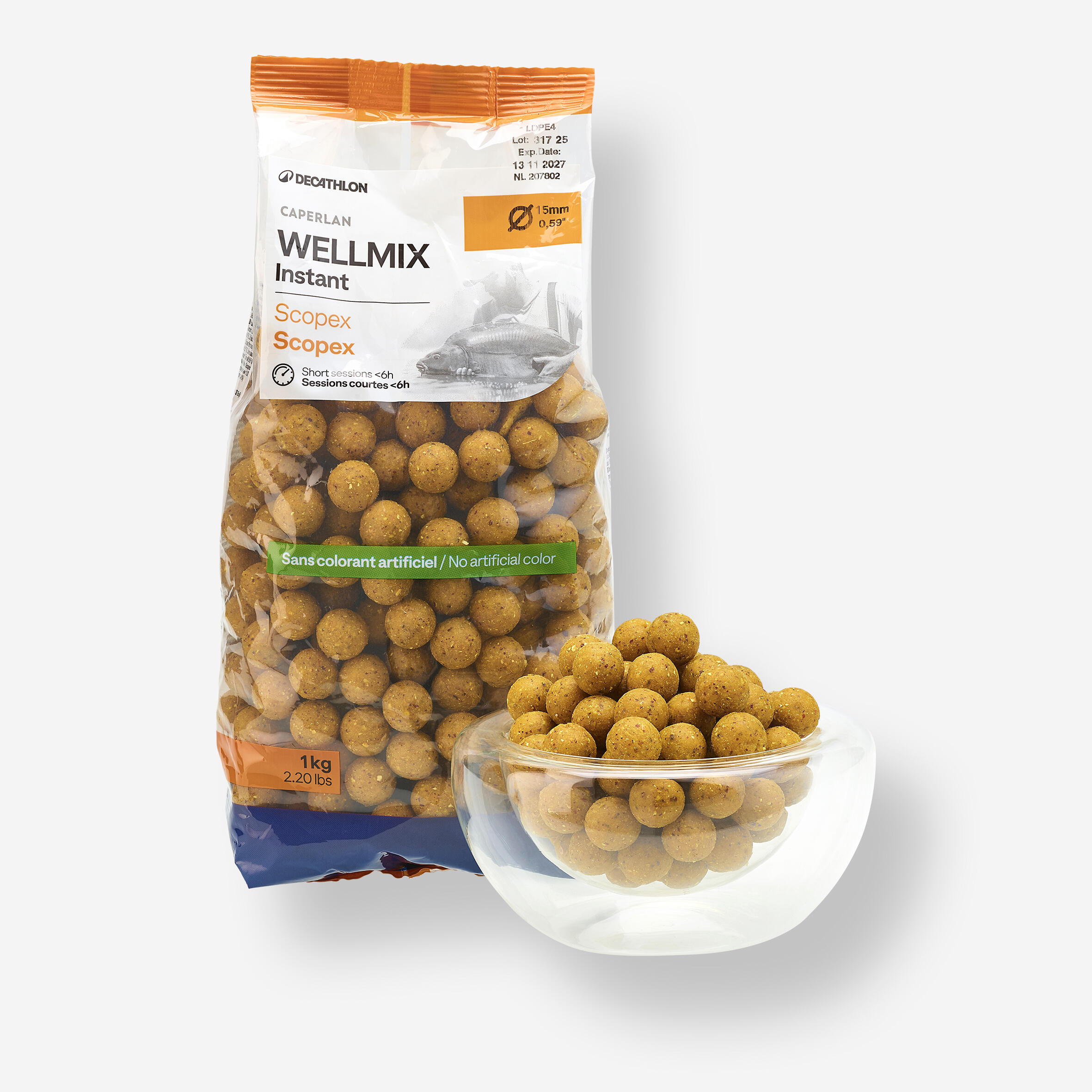 Kulki proteinowe Caperlan Wellmix Instant 15 mm 1 kg scopex