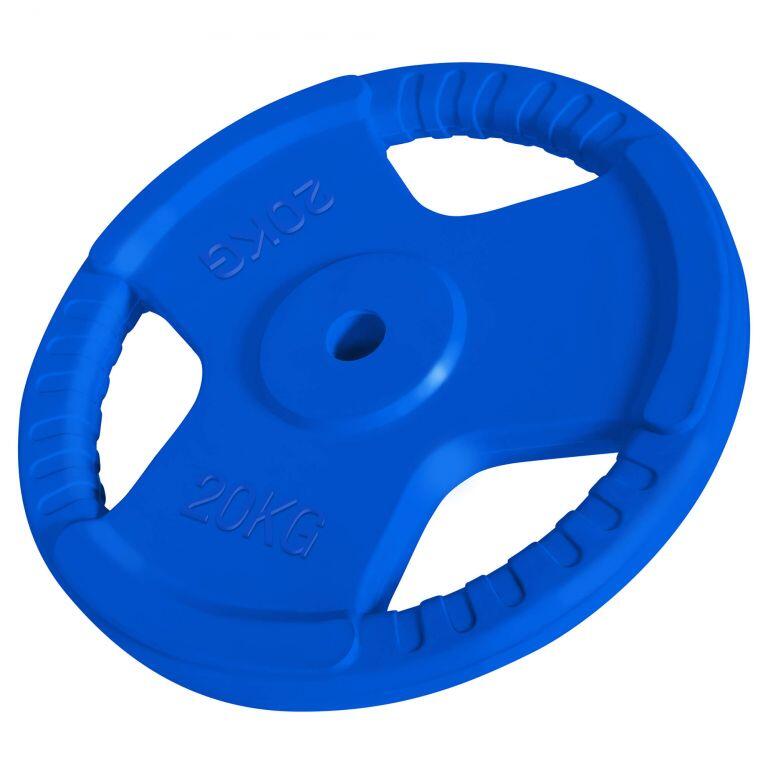 Obciążenie treningowe Gorilla Sports gumowane 20 kg z uchwytami