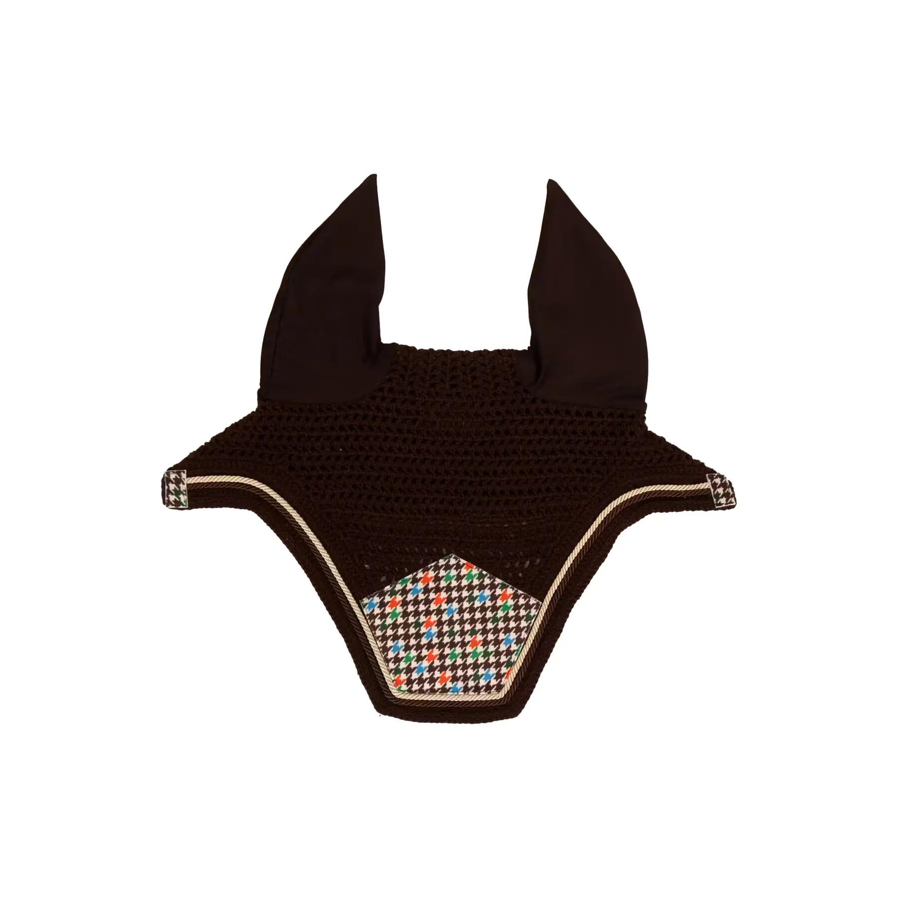 Czapka przeciw insektom dla konia z weluru Kentucky Horsewear Fly Veil Wellingto