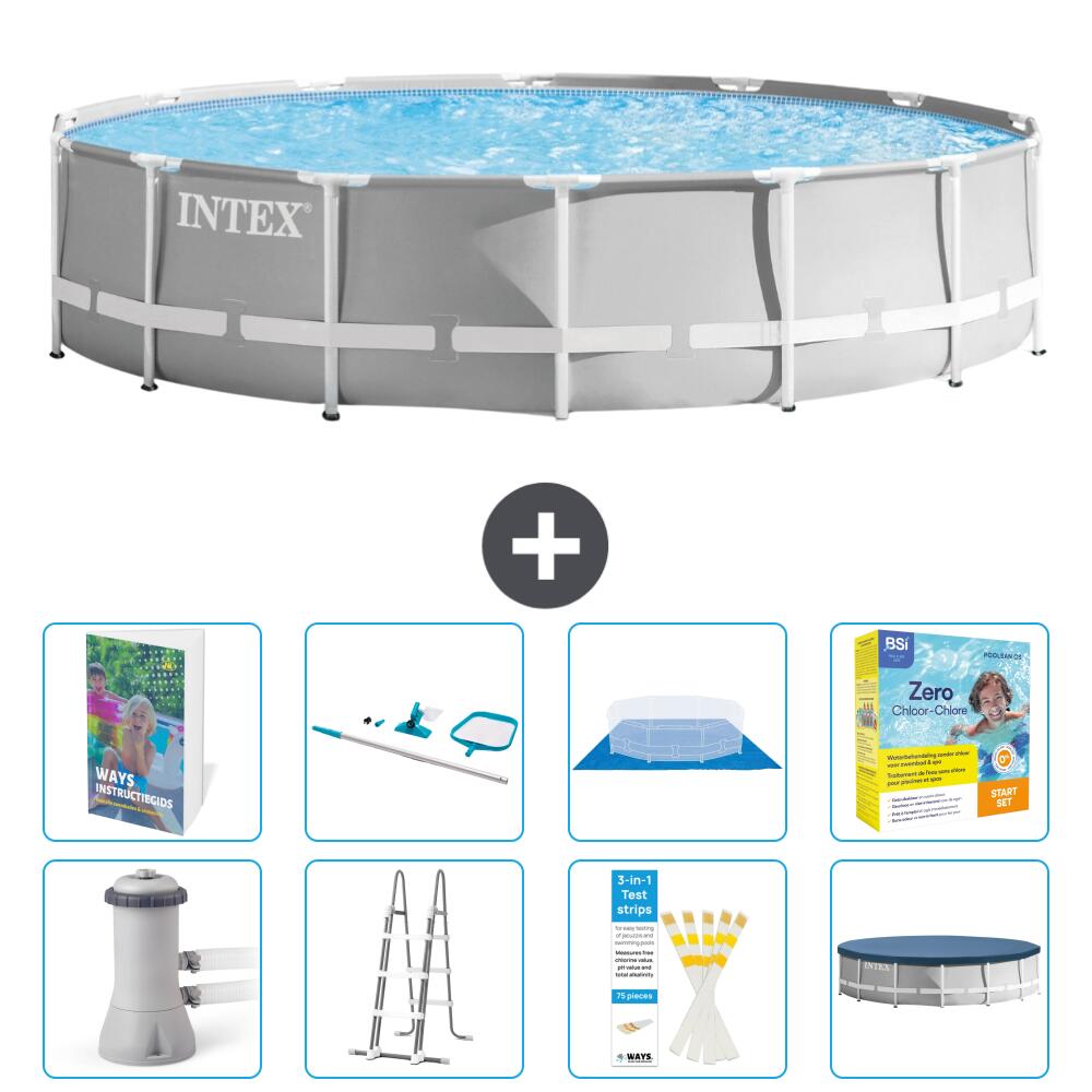 INTEX Basen Prism Frame Okrągły - 427x107 cm - 9-częściowy S550