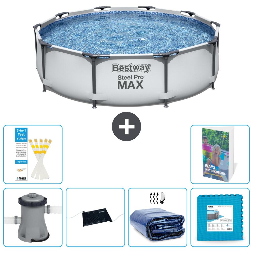 BESTWAY Basen Steel Pro MAX Okrągły - 305x76 cm - 7-częściowy S340
