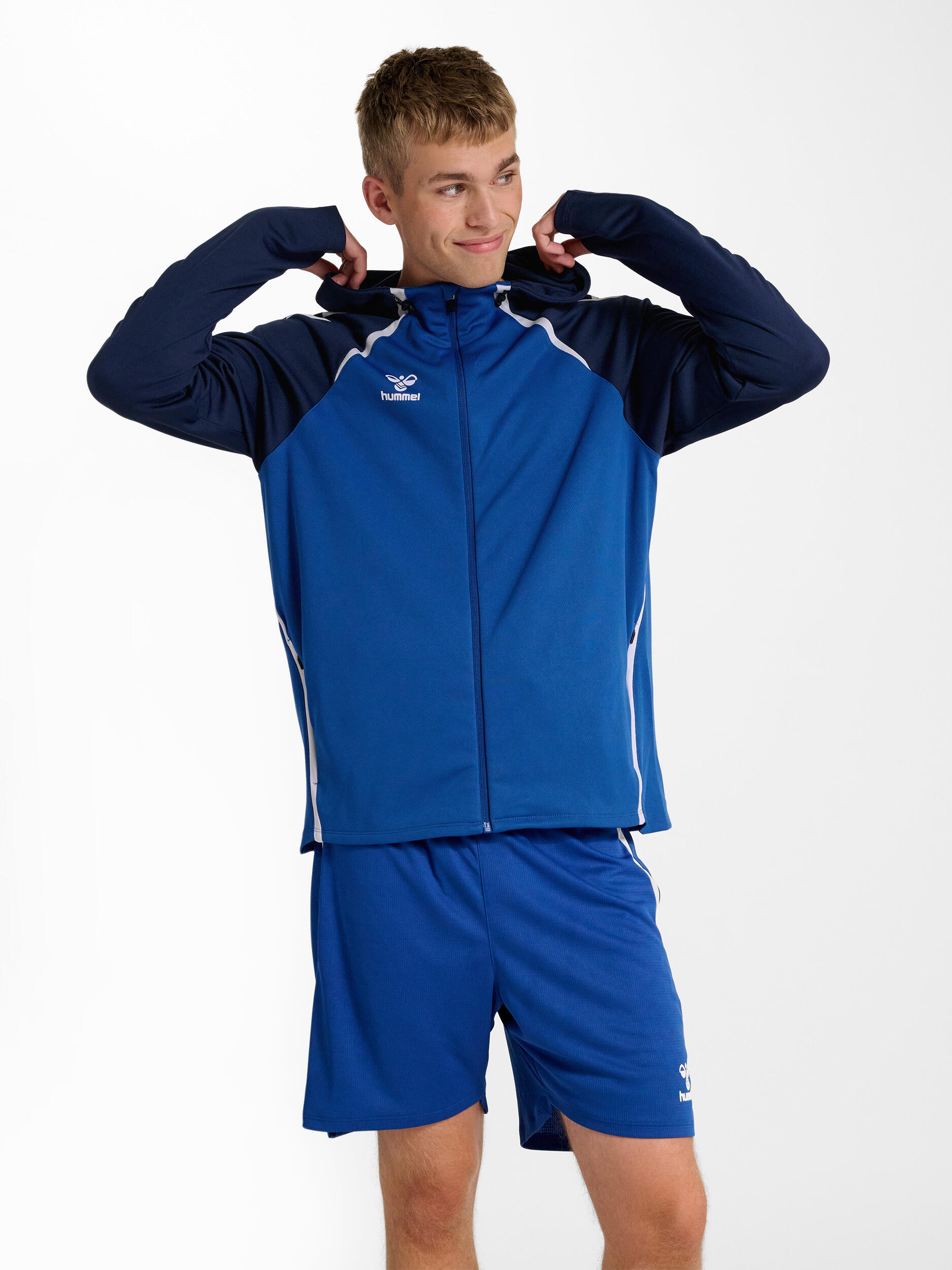 Zapinana na zamek bluza dresowa z kapturem Hummel Lead 2.0