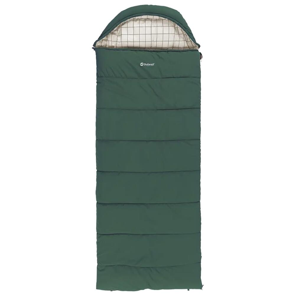 Śpiwór turystyczny z poduszką Outwell Camper Prime Green 235 x 90 cm (-15°C)