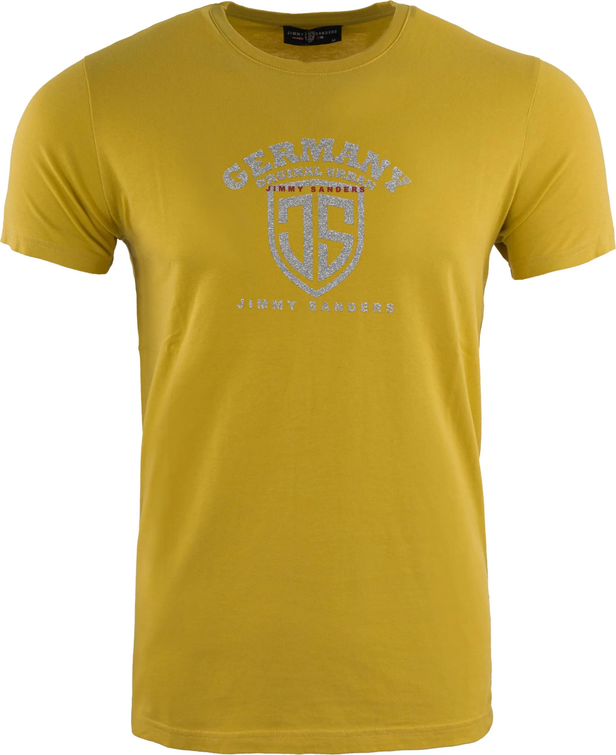 T-shirt męski Jimmy Sanders Yuri Mustard w kolorze żółtym