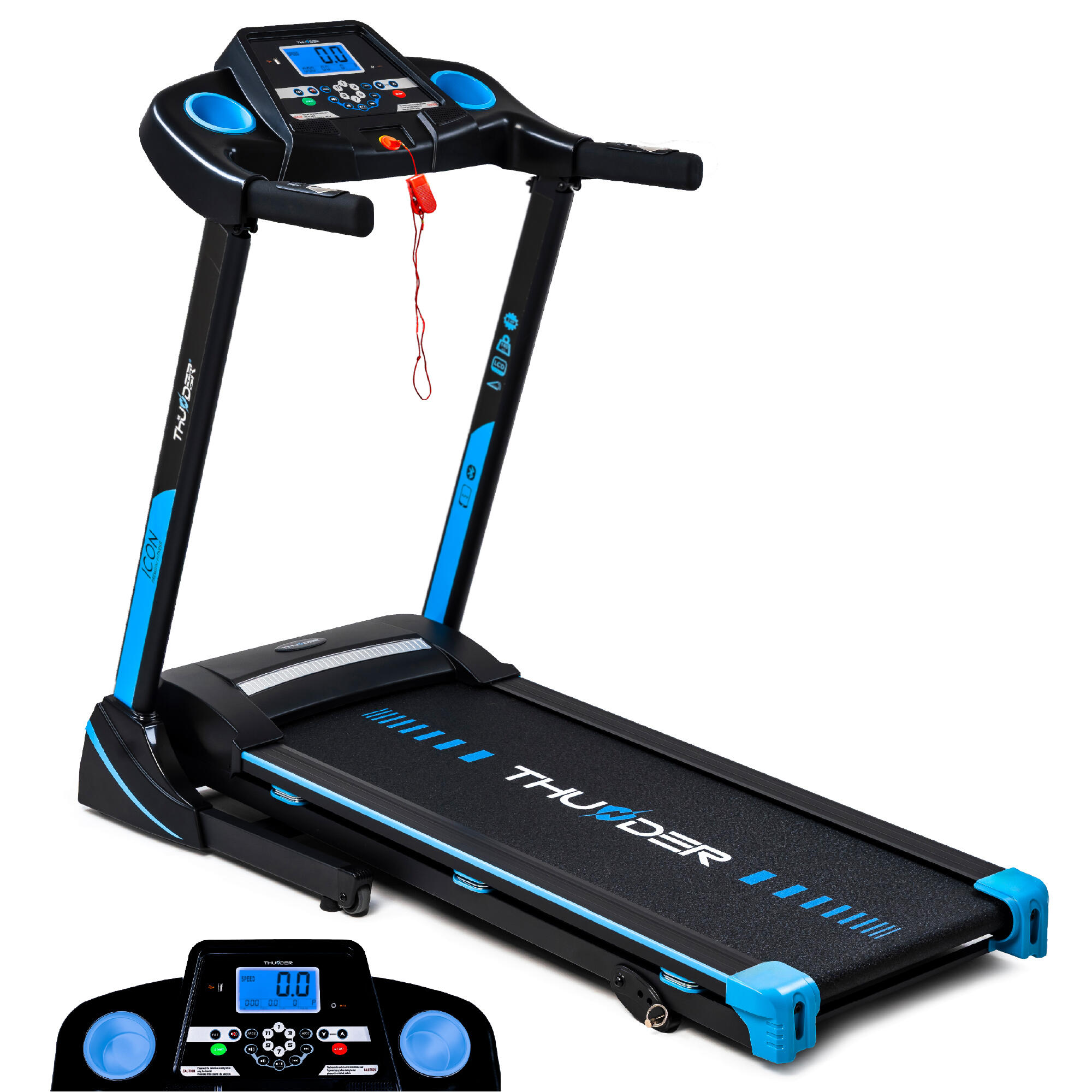 Bieżnia elektryczna do biegania składana Thunder ICON-BLUE 7 km/h