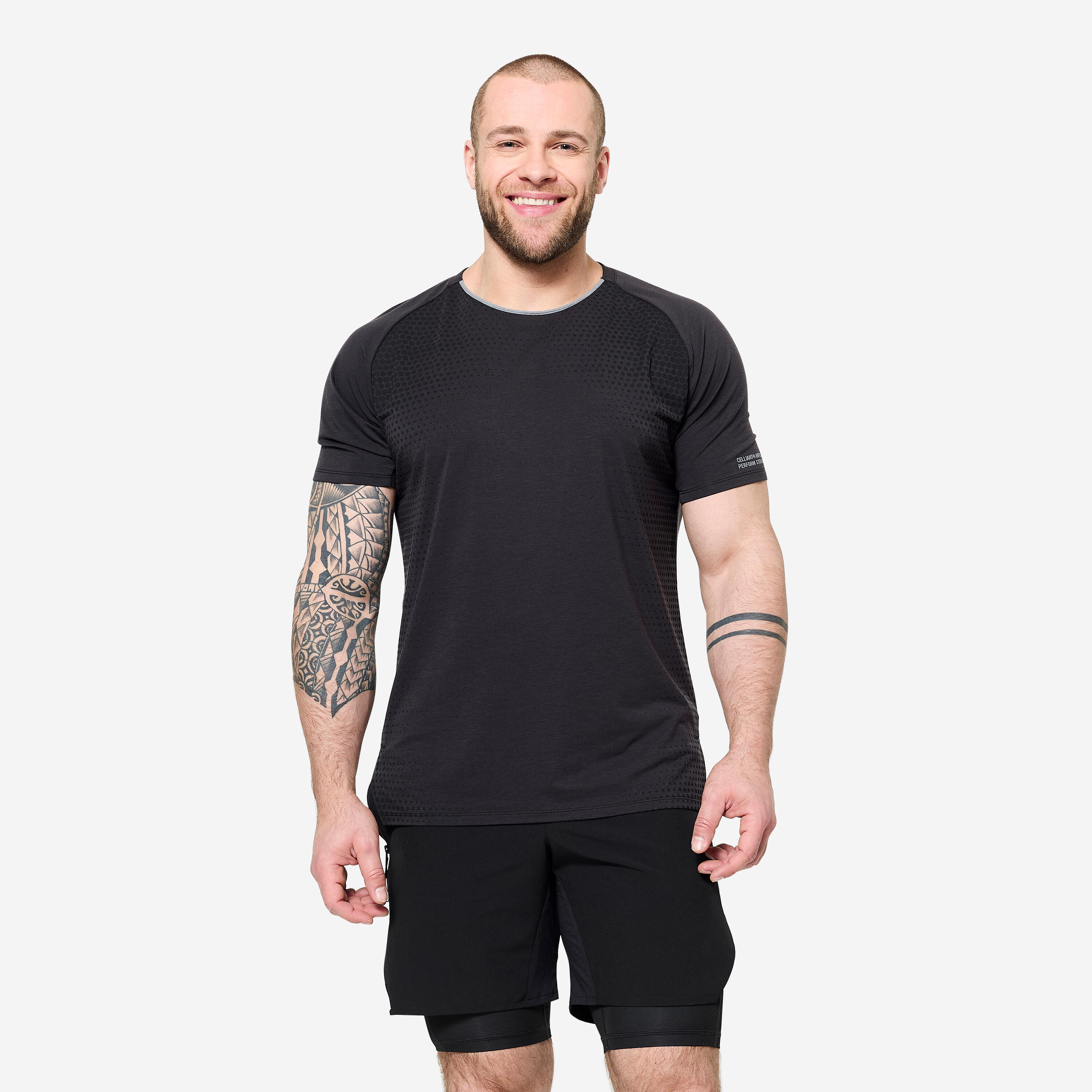 Koszulka fitness męska Domyos krótki rękaw